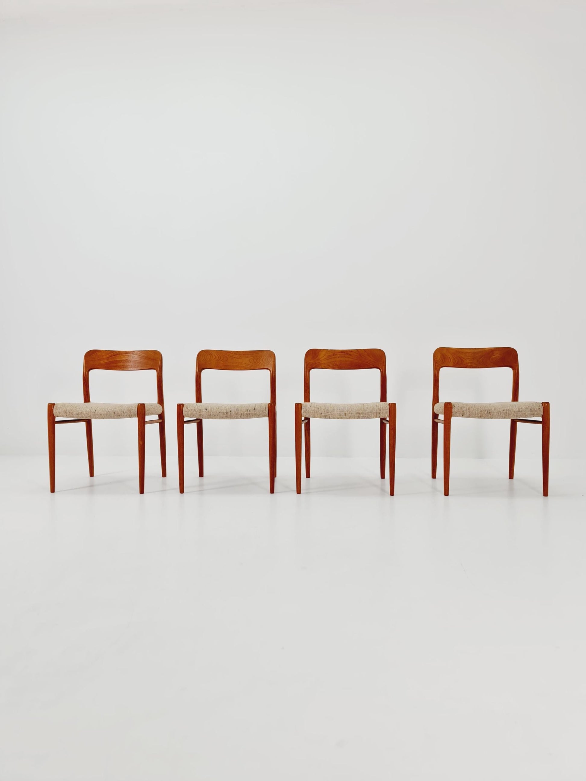 MidCentury Danish Teak Dining Chairs Niels O.Moller, 1960s, set of 4