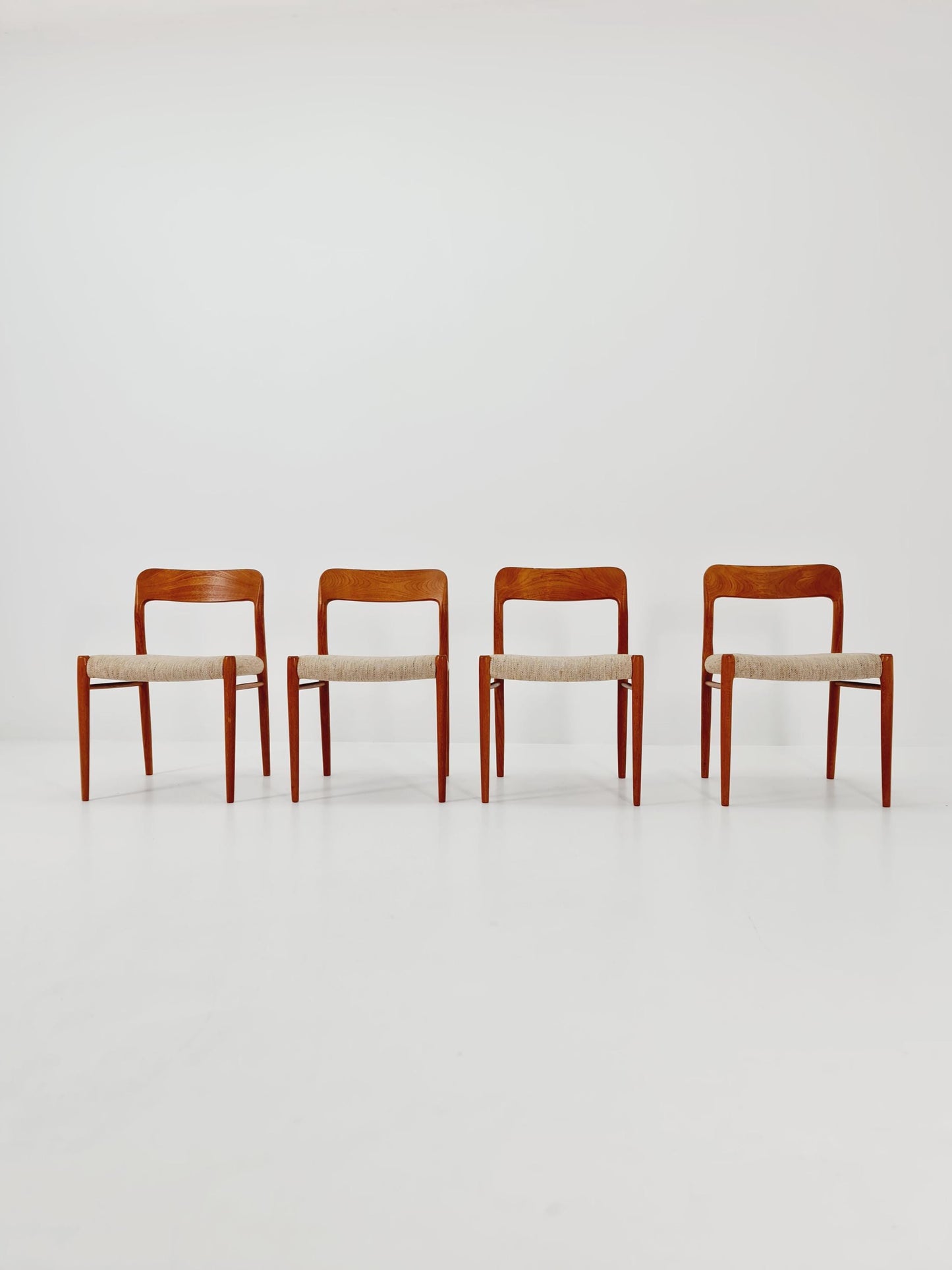 MidCentury Danish Teak Dining Chairs Niels O.Moller, 1960s, set of 4