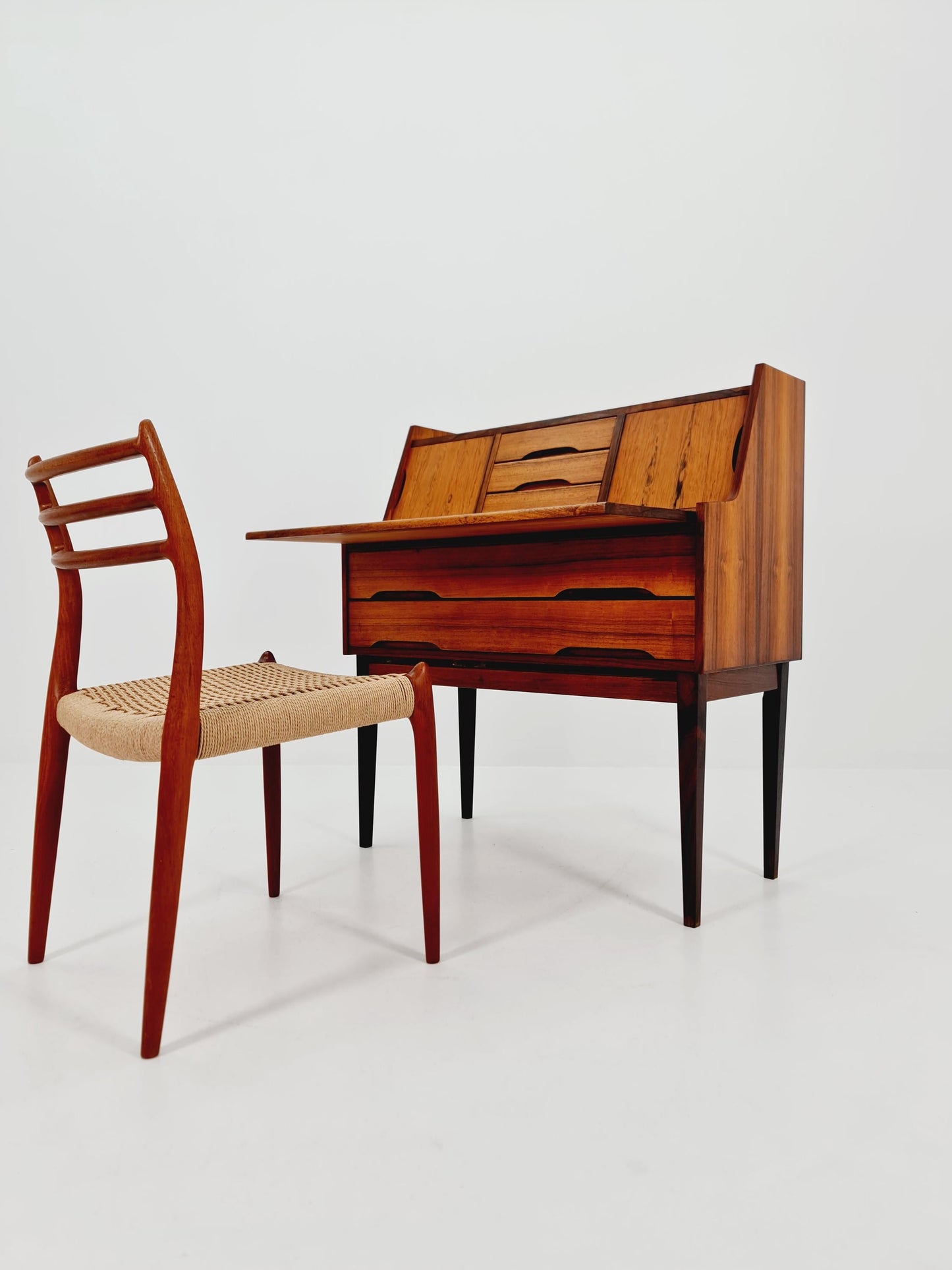 Super Rare Midcentury Secretary Desk Rosewood , Denmark, 1960's