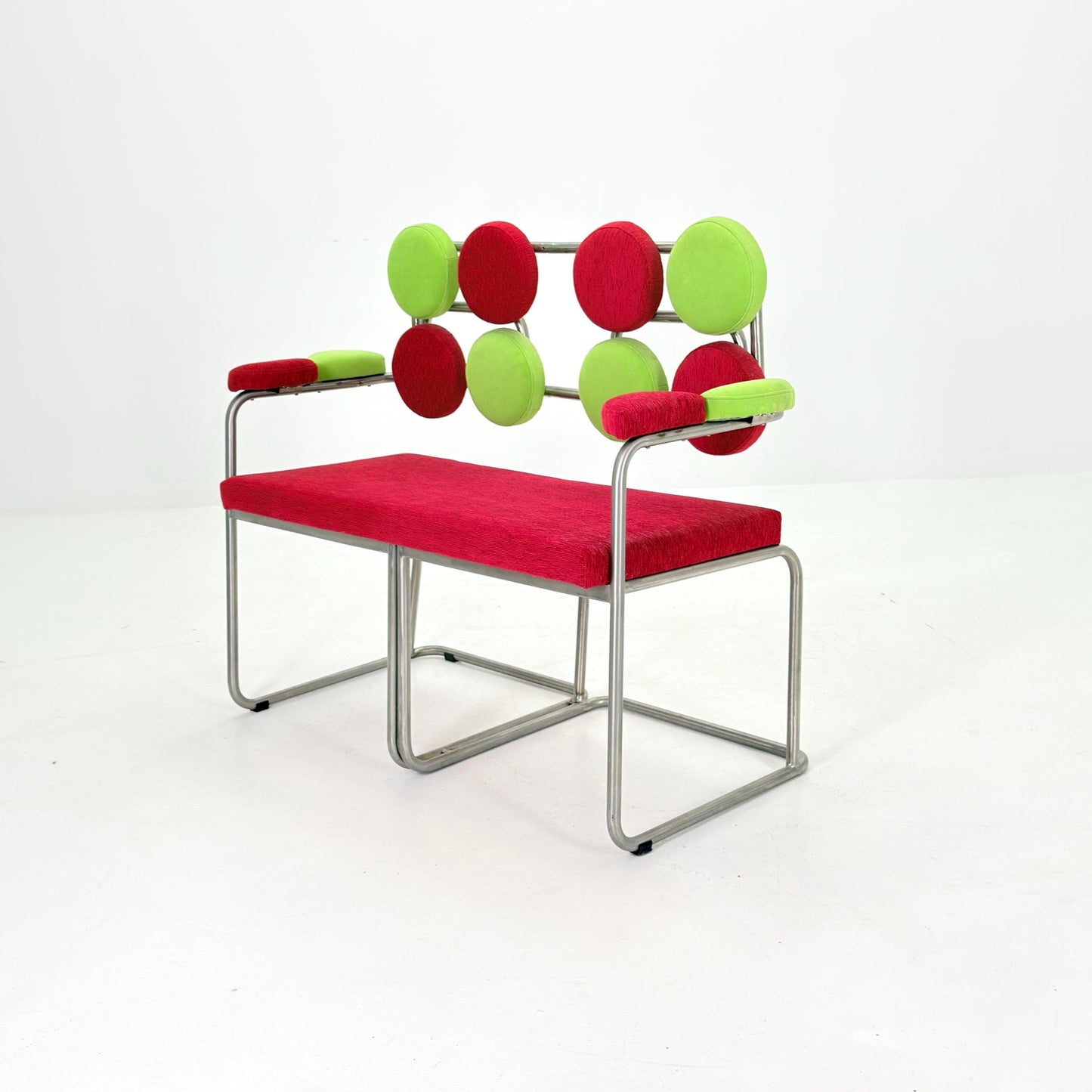Rare Mid Century Bauhaus Marshmallow Bench Sofa, Germany 1980s