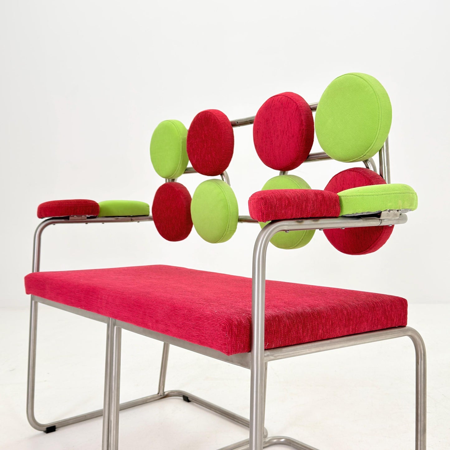 Rare Mid Century Bauhaus Marshmallow Bench Sofa, Germany 1980s