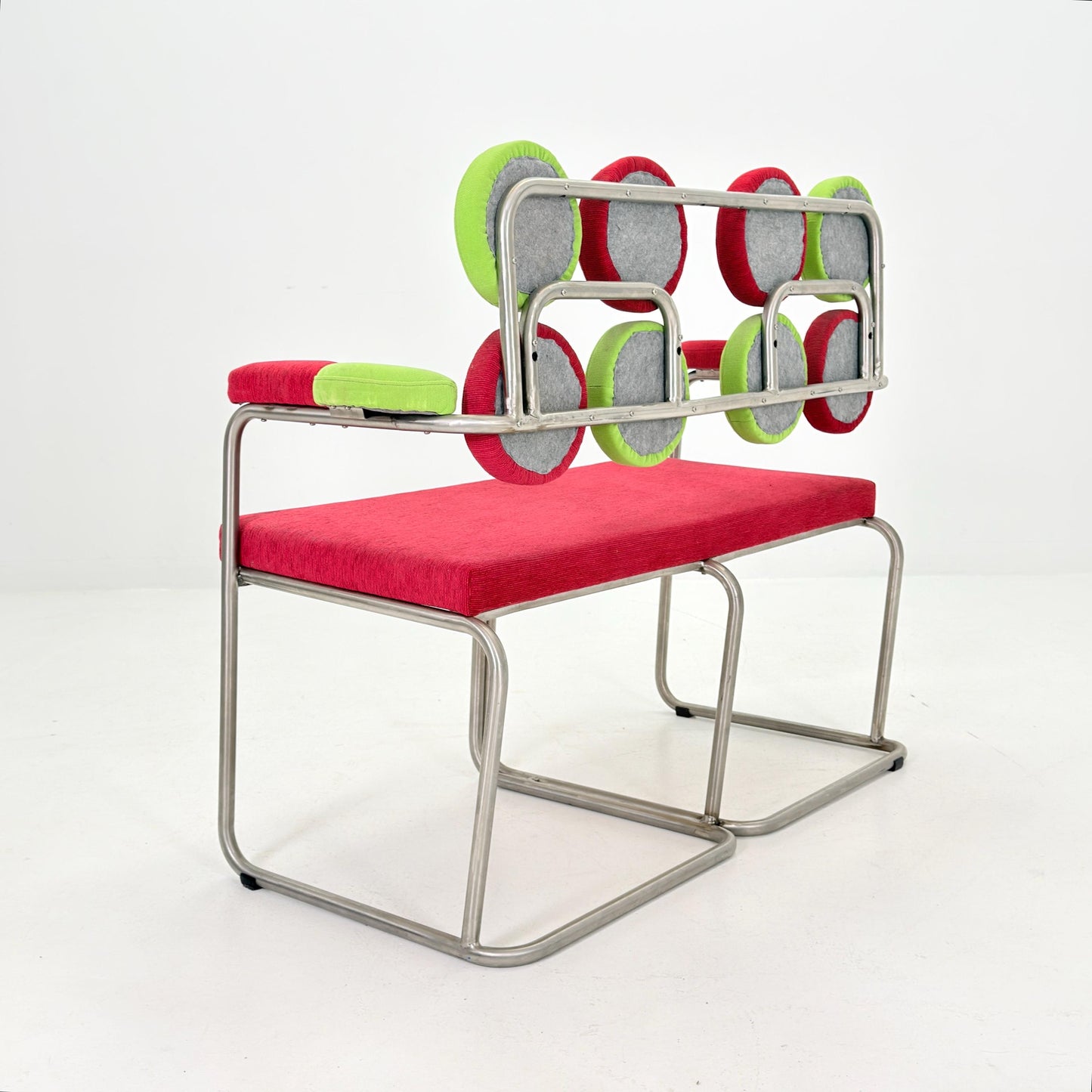 Rare Mid Century Bauhaus Marshmallow Bench Sofa, Germany 1980s