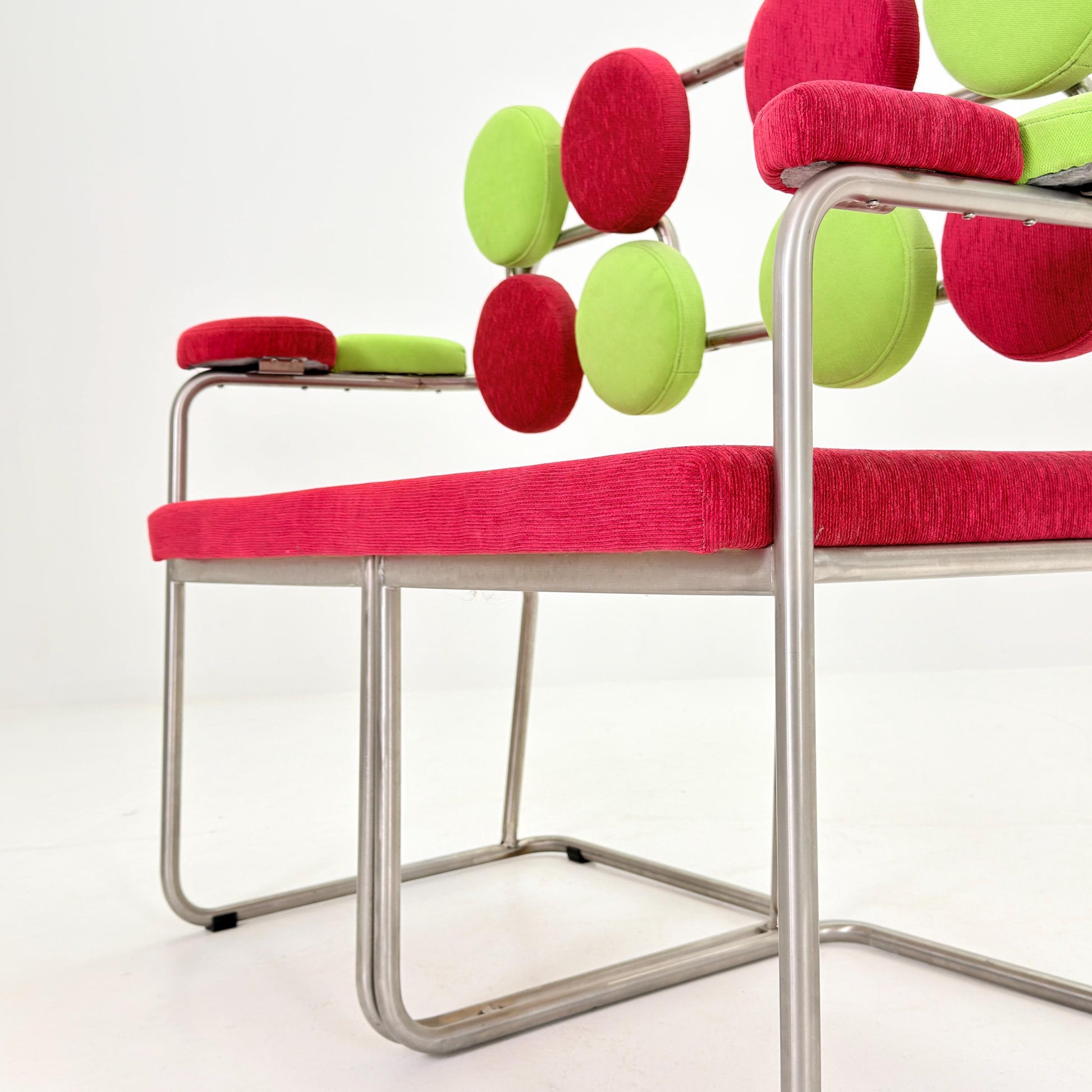 Rare Mid Century Bauhaus Marshmallow Bench Sofa, Germany 1980s