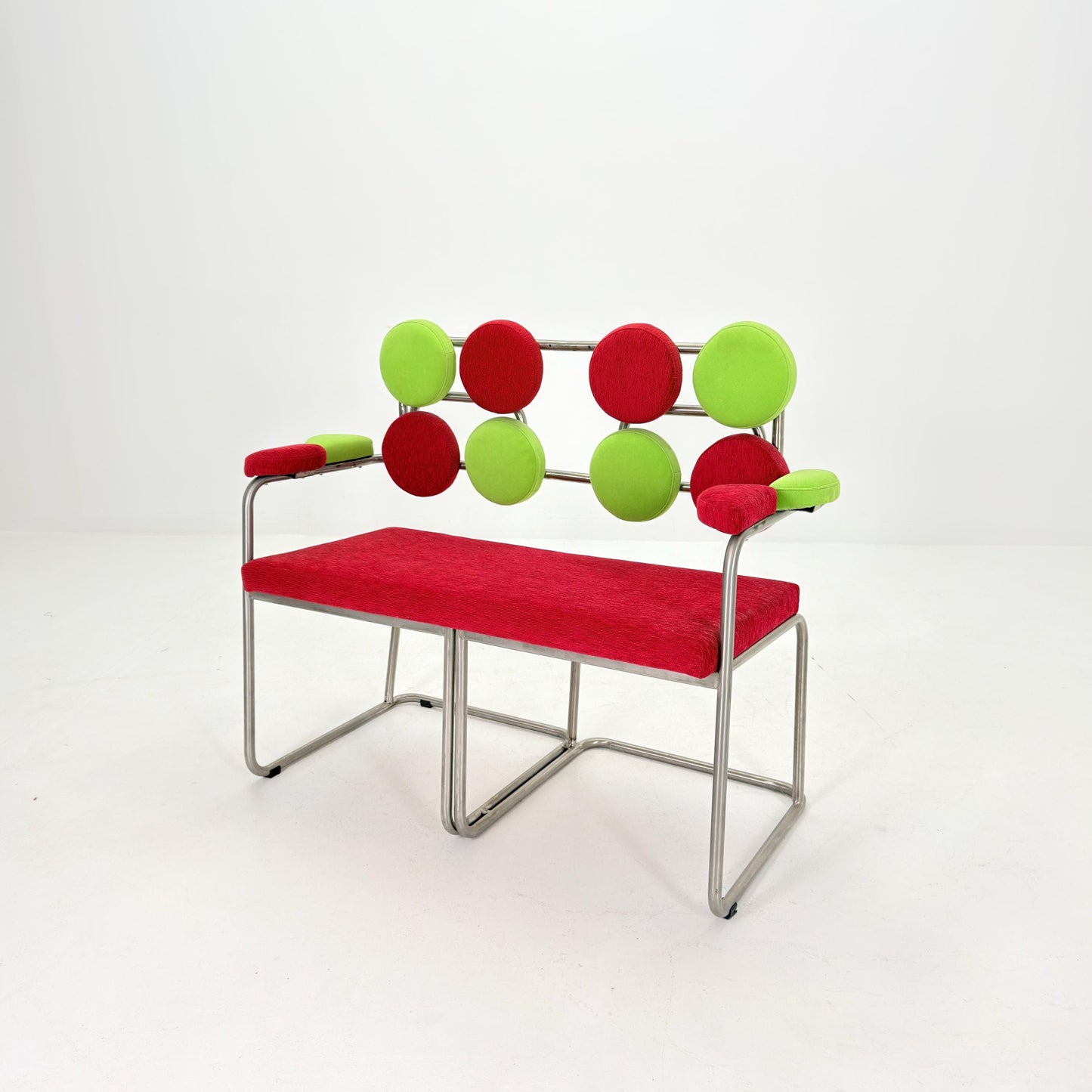 Rare Mid Century Bauhaus Marshmallow Bench Sofa, Germany 1980s