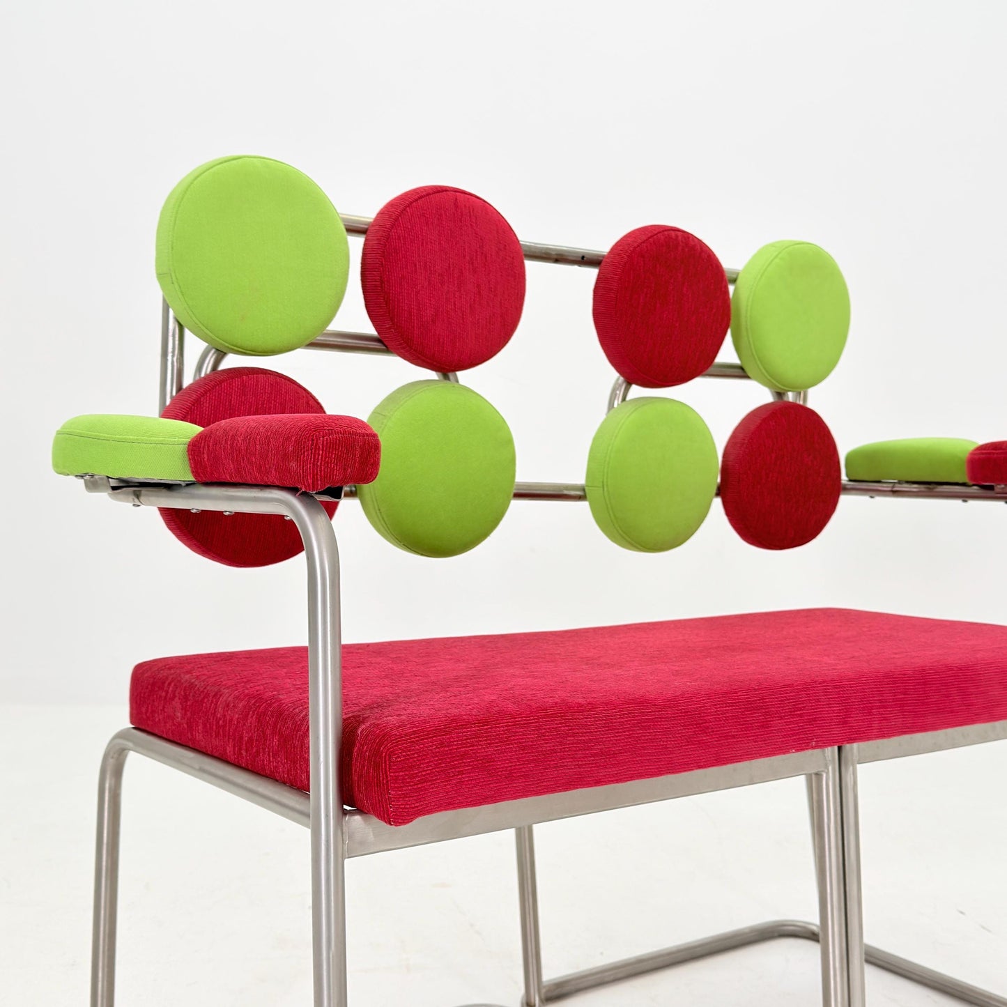 Rare Mid Century Bauhaus Marshmallow Bench Sofa, Germany 1980s
