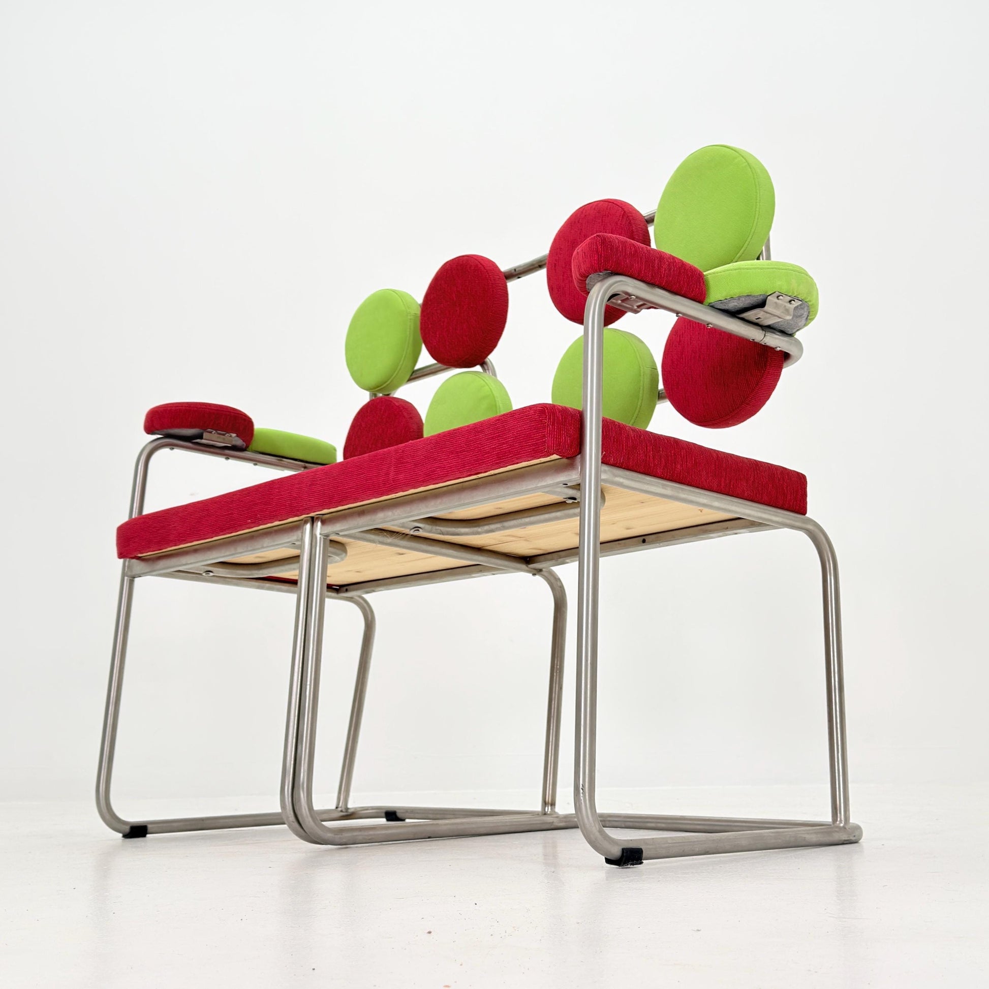 Rare Mid Century Bauhaus Marshmallow Bench Sofa, Germany 1980s