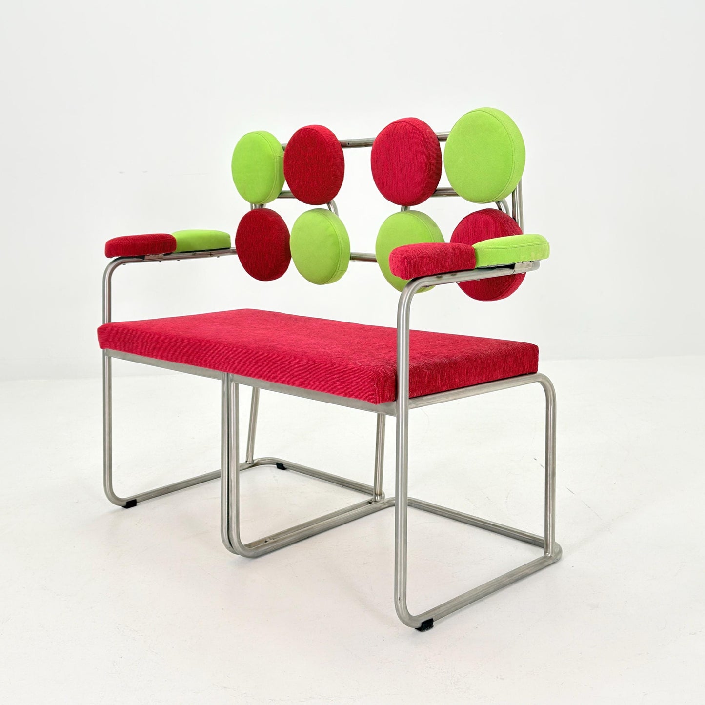 Rare Mid Century Bauhaus Marshmallow Bench Sofa, Germany 1980s