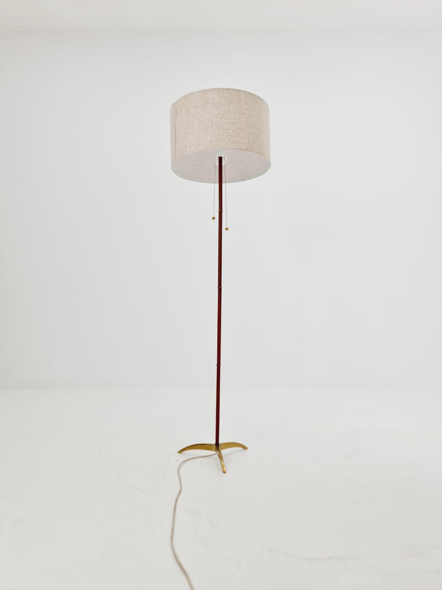 Rare Tripod Mid century German floor lamp Brass 1960s