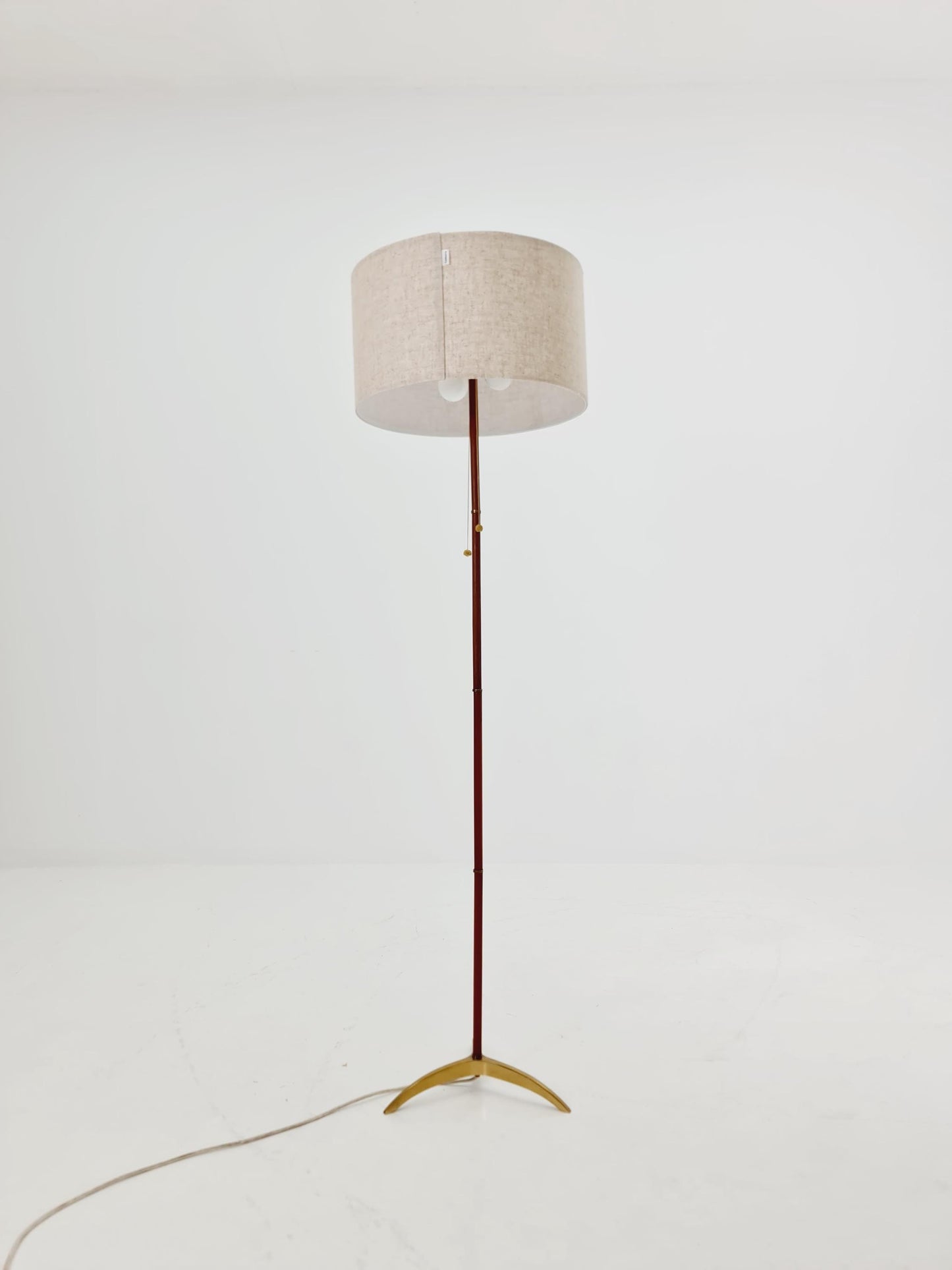 Rare Tripod Mid century German floor lamp Brass 1960s