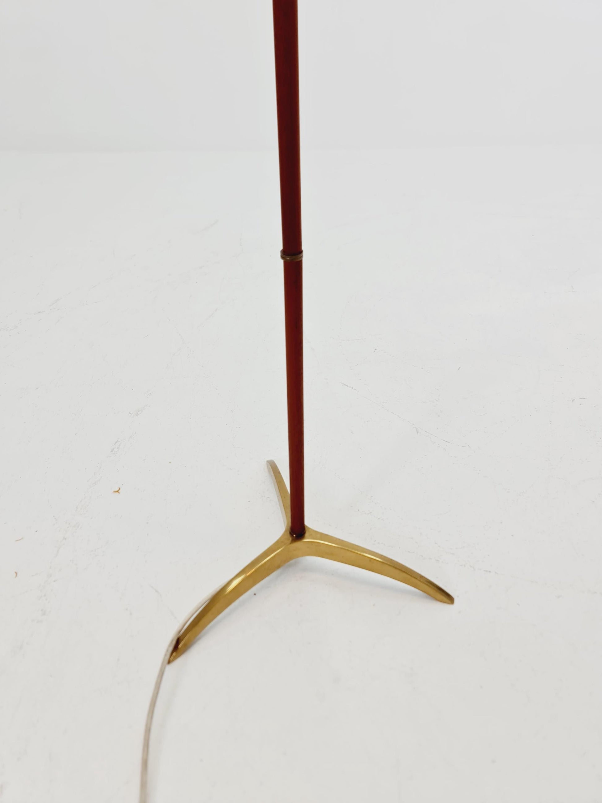 Rare Tripod Mid century German floor lamp Brass 1960s
