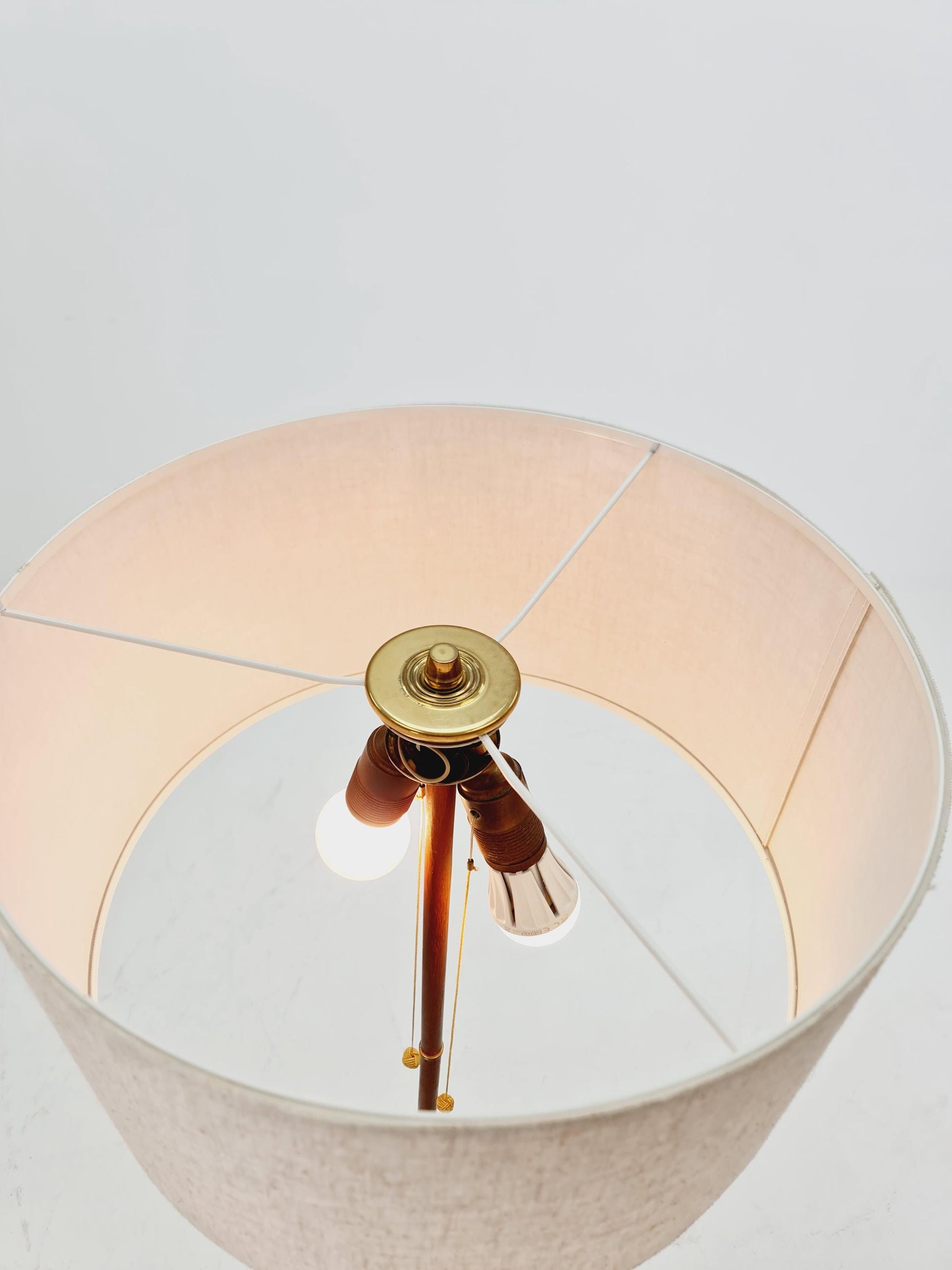 Rare Tripod Mid century German floor lamp Brass 1960s
