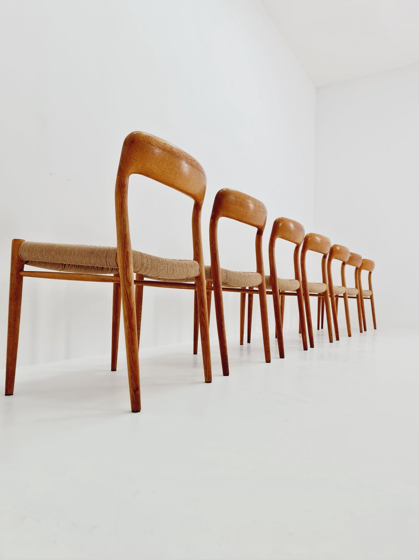 1 of 7 MidCentury Danish Oak Dining Chairs Niels O.Moller, 1960s,