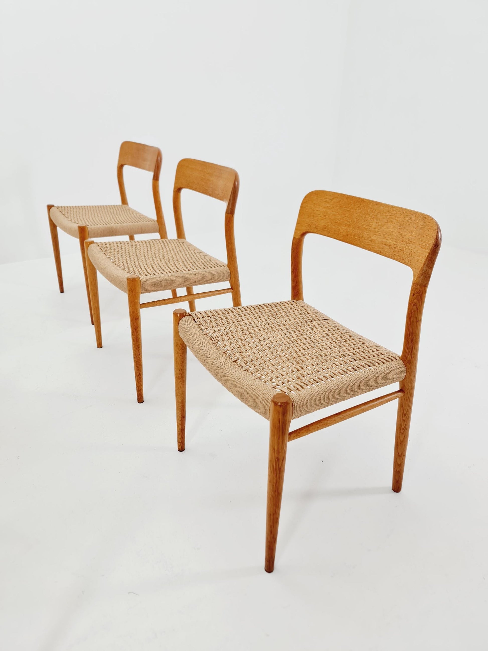 1 of 7 MidCentury Danish Oak Dining Chairs Niels O.Moller, 1960s,