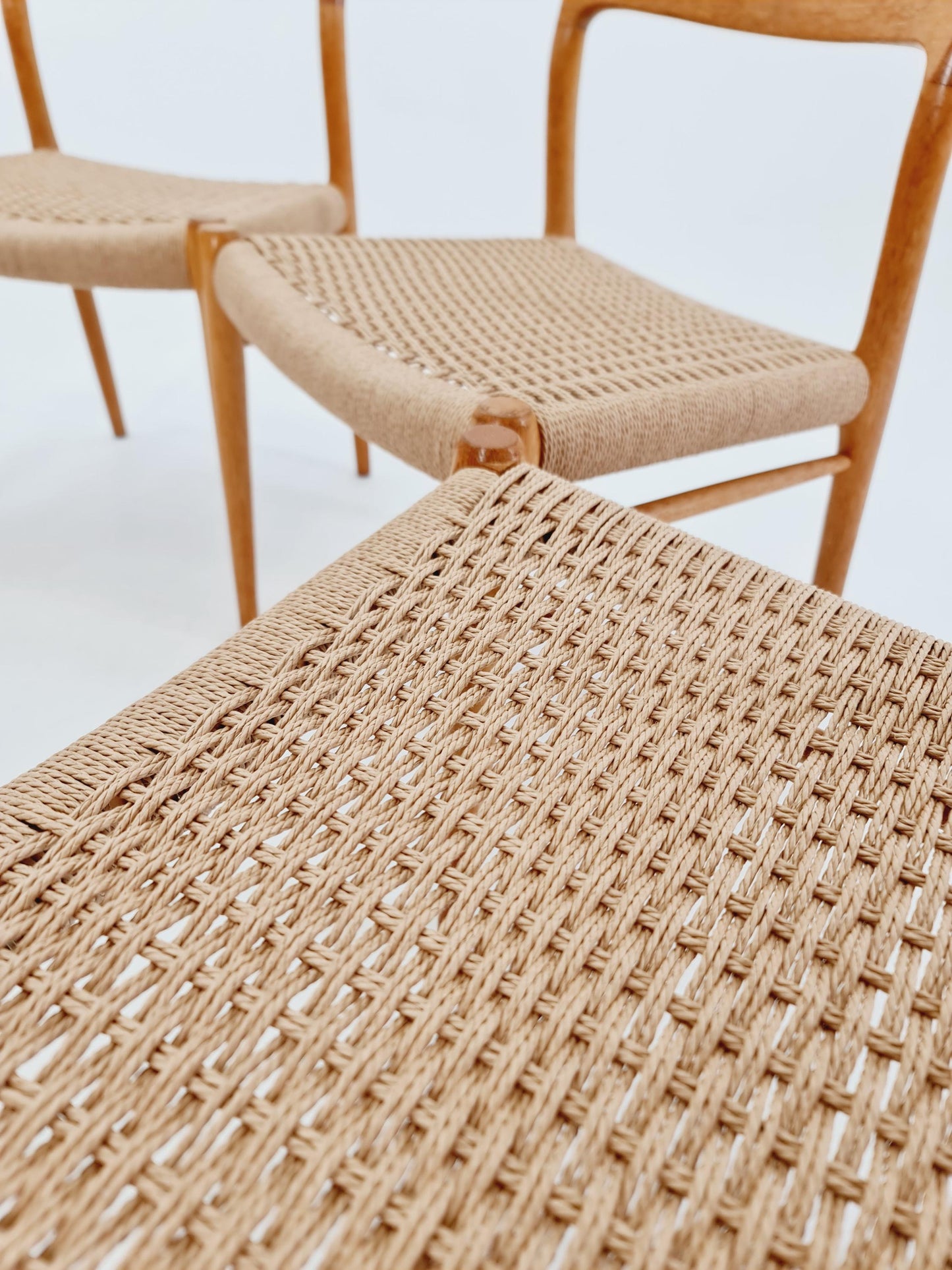 1 of 7 MidCentury Danish Oak Dining Chairs Niels O.Moller, 1960s,