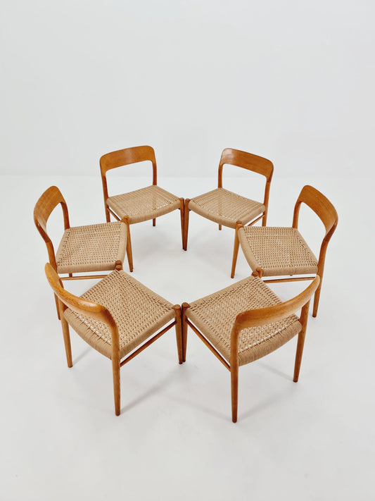 MidCentury Danish Oak Dining Chairs Niels O.Moller, 1960s,Set of 6