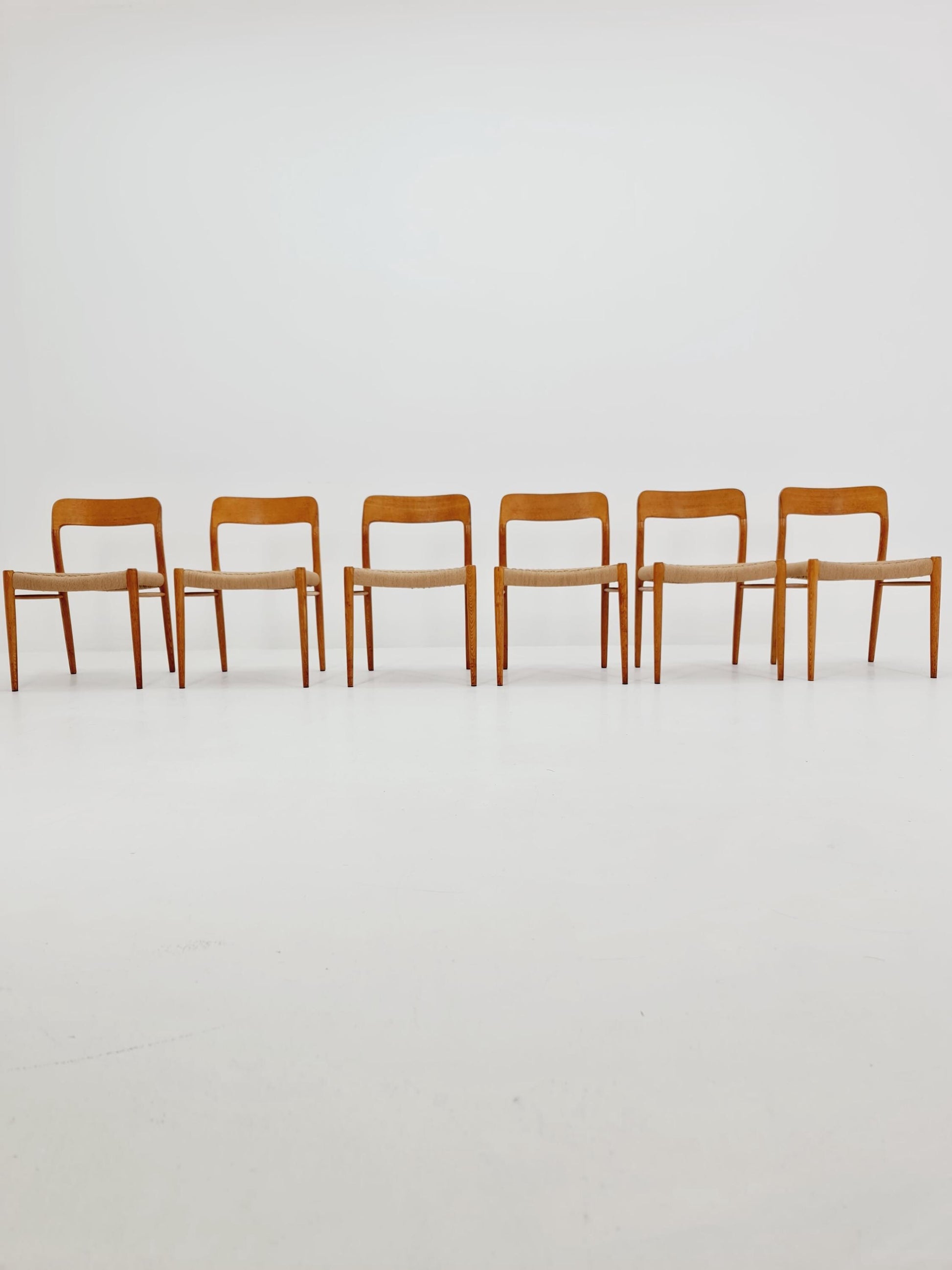 MidCentury Danish Oak Dining Chairs Niels O.Moller, 1960s,Set of 6