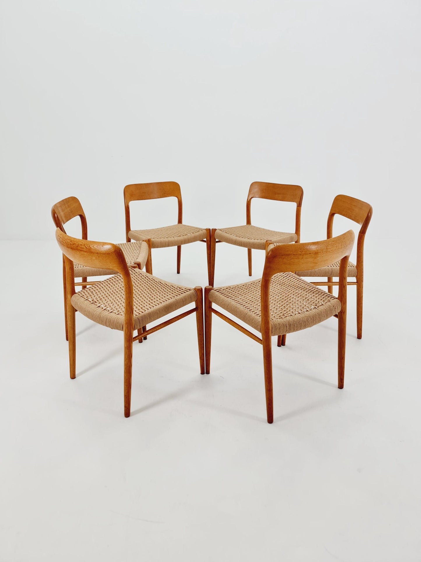MidCentury Danish Oak Dining Chairs Niels O.Moller, 1960s,Set of 6