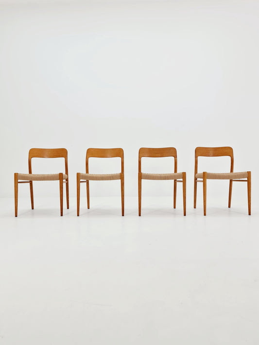 MidCentury Danish Oak Dining Chairs Niels O.Moller, 1960s,Set of 4