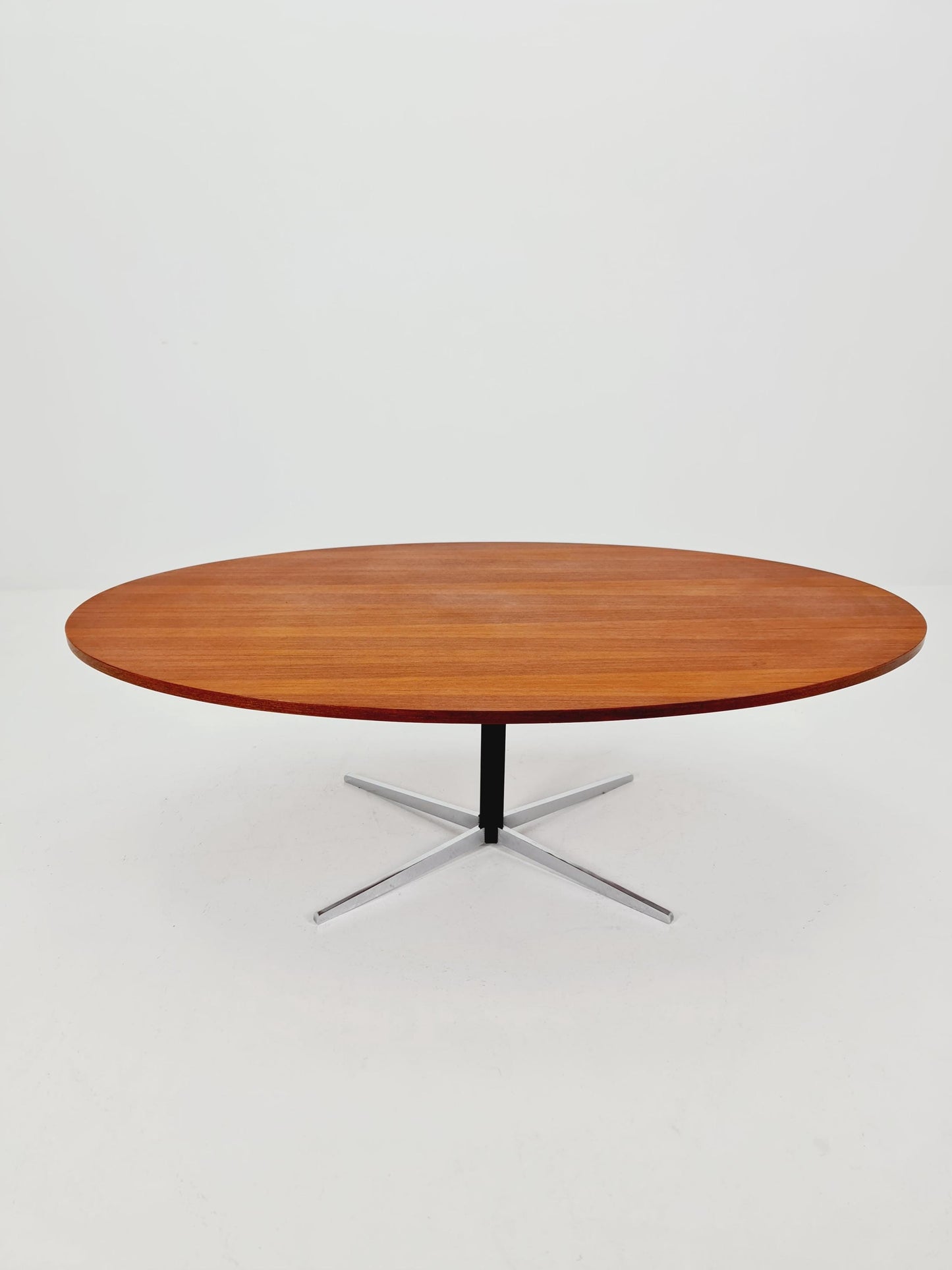 vintage teak Oval coffe table by Wilhelm Renz 1950