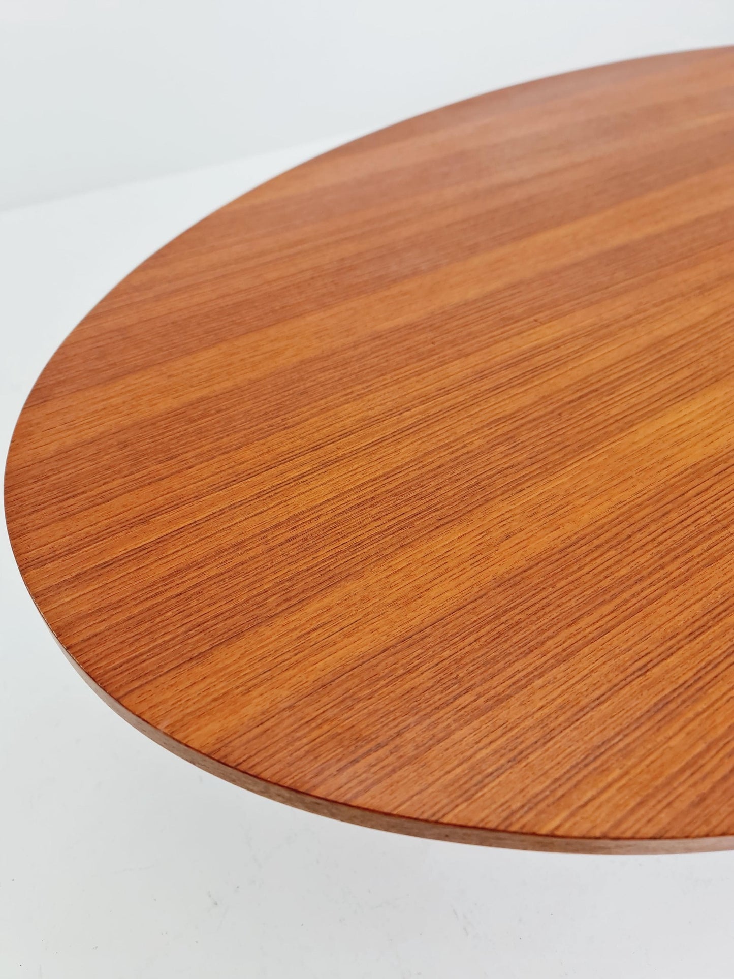 vintage teak Oval coffe table by Wilhelm Renz 1950