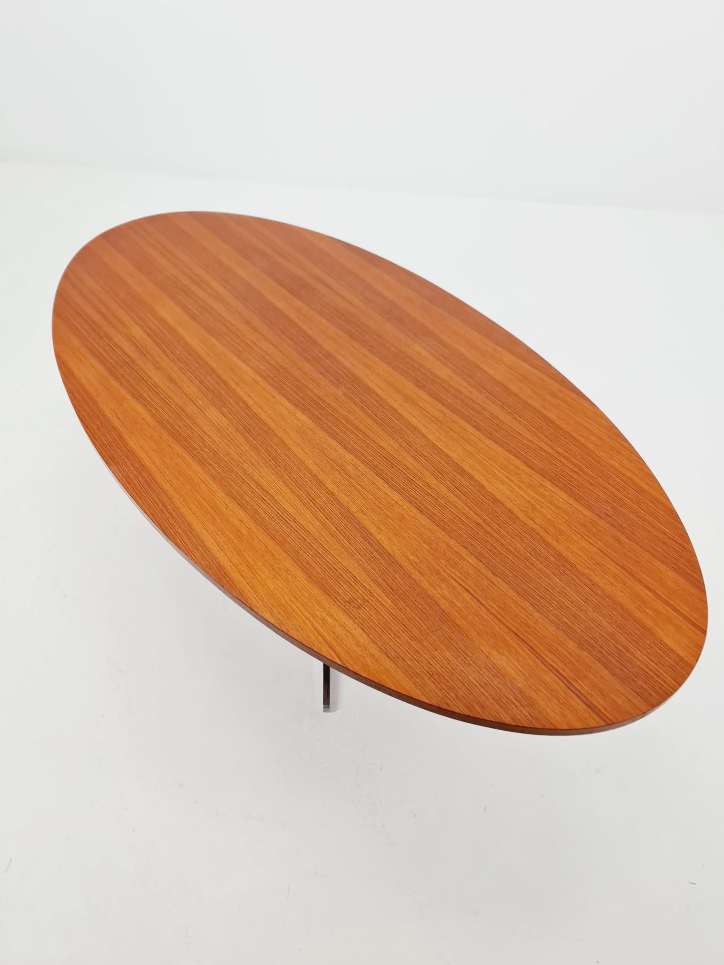 vintage teak Oval coffe table by Wilhelm Renz 1950
