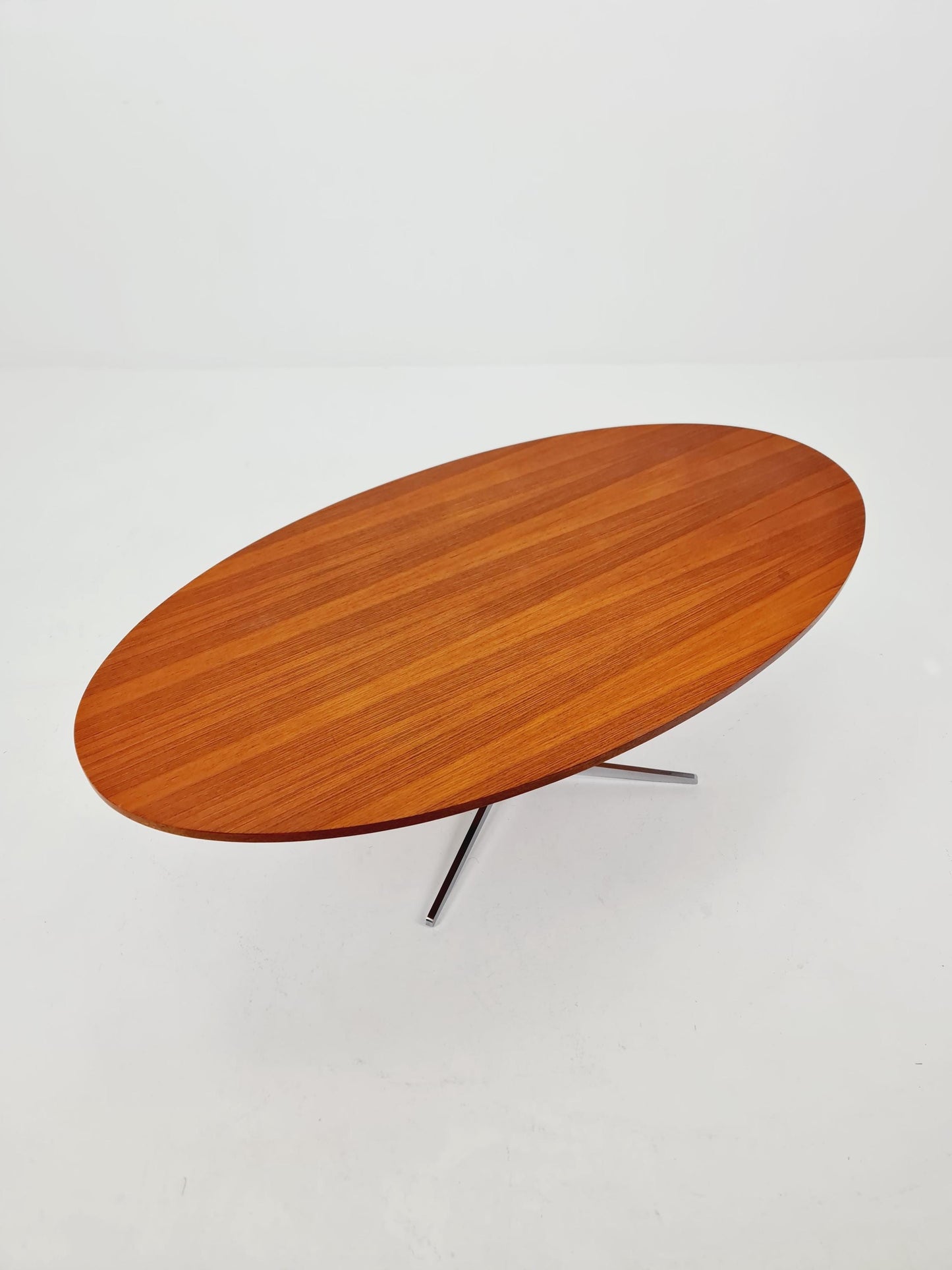 vintage teak Oval coffe table by Wilhelm Renz 1950