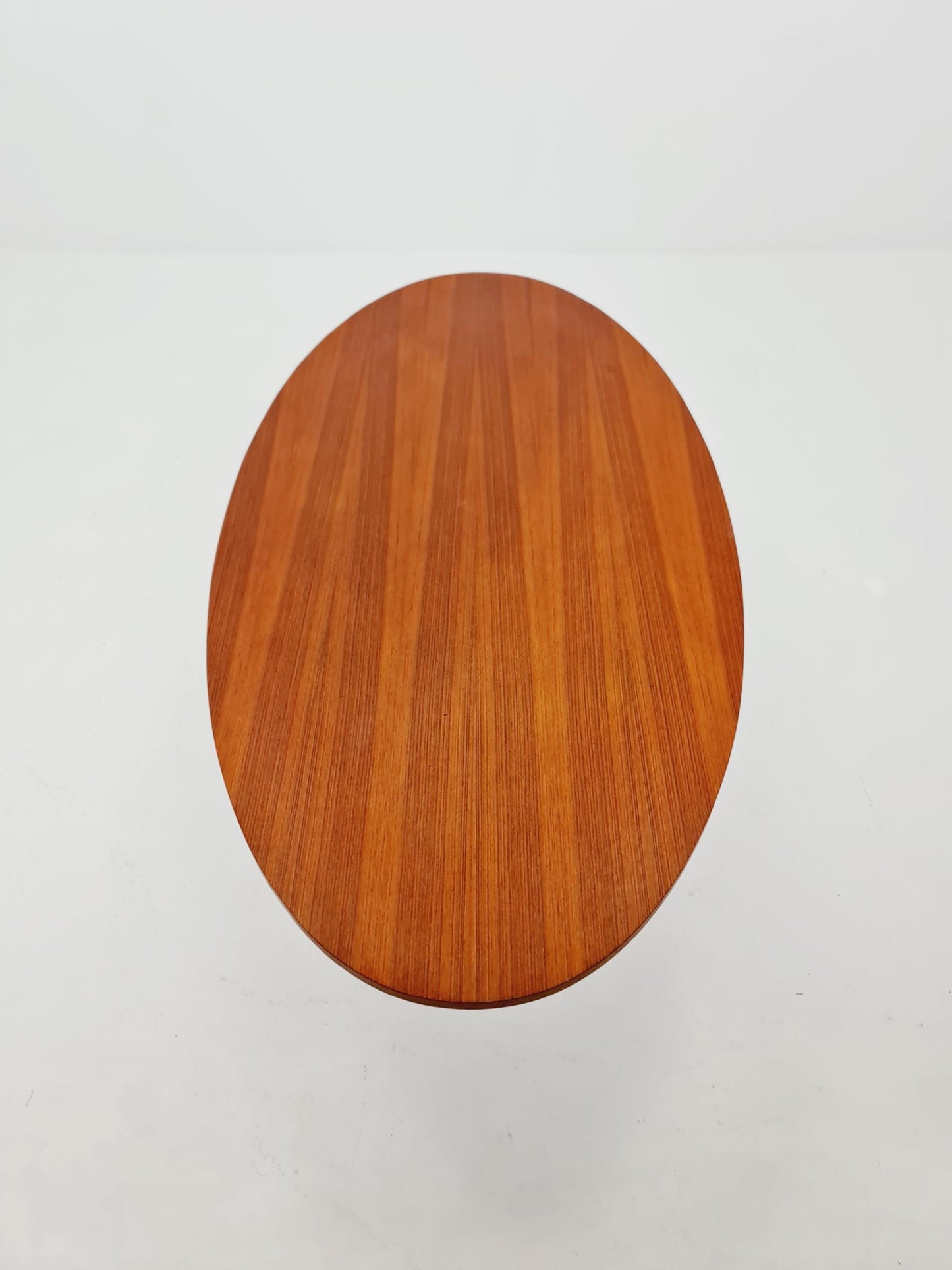 vintage teak Oval coffe table by Wilhelm Renz 1950