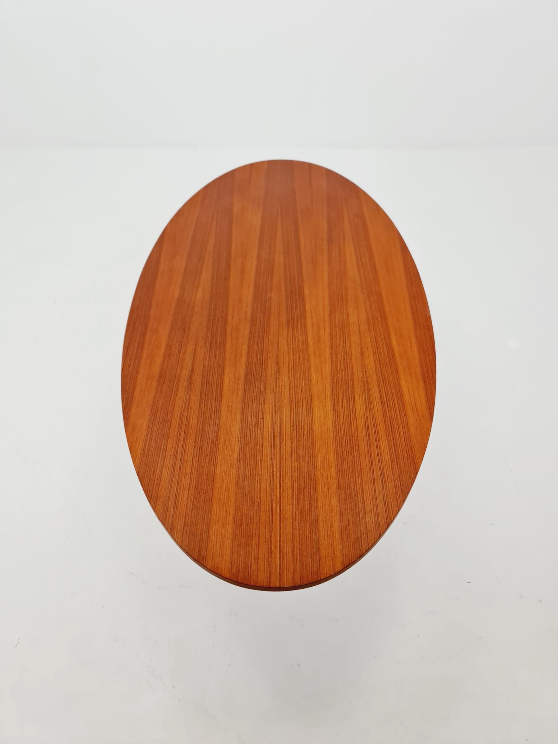 vintage teak Oval coffe table by Wilhelm Renz 1950