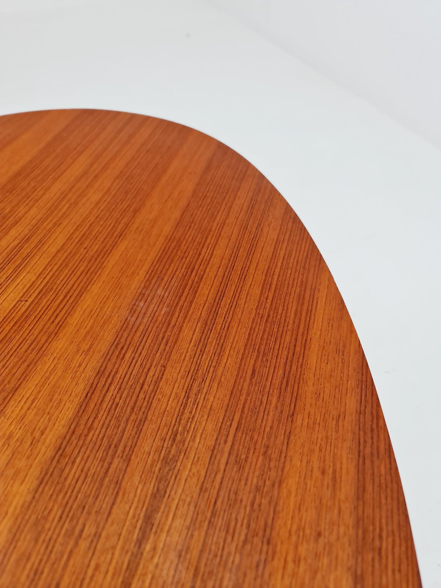 vintage teak Oval coffe table by Wilhelm Renz 1950