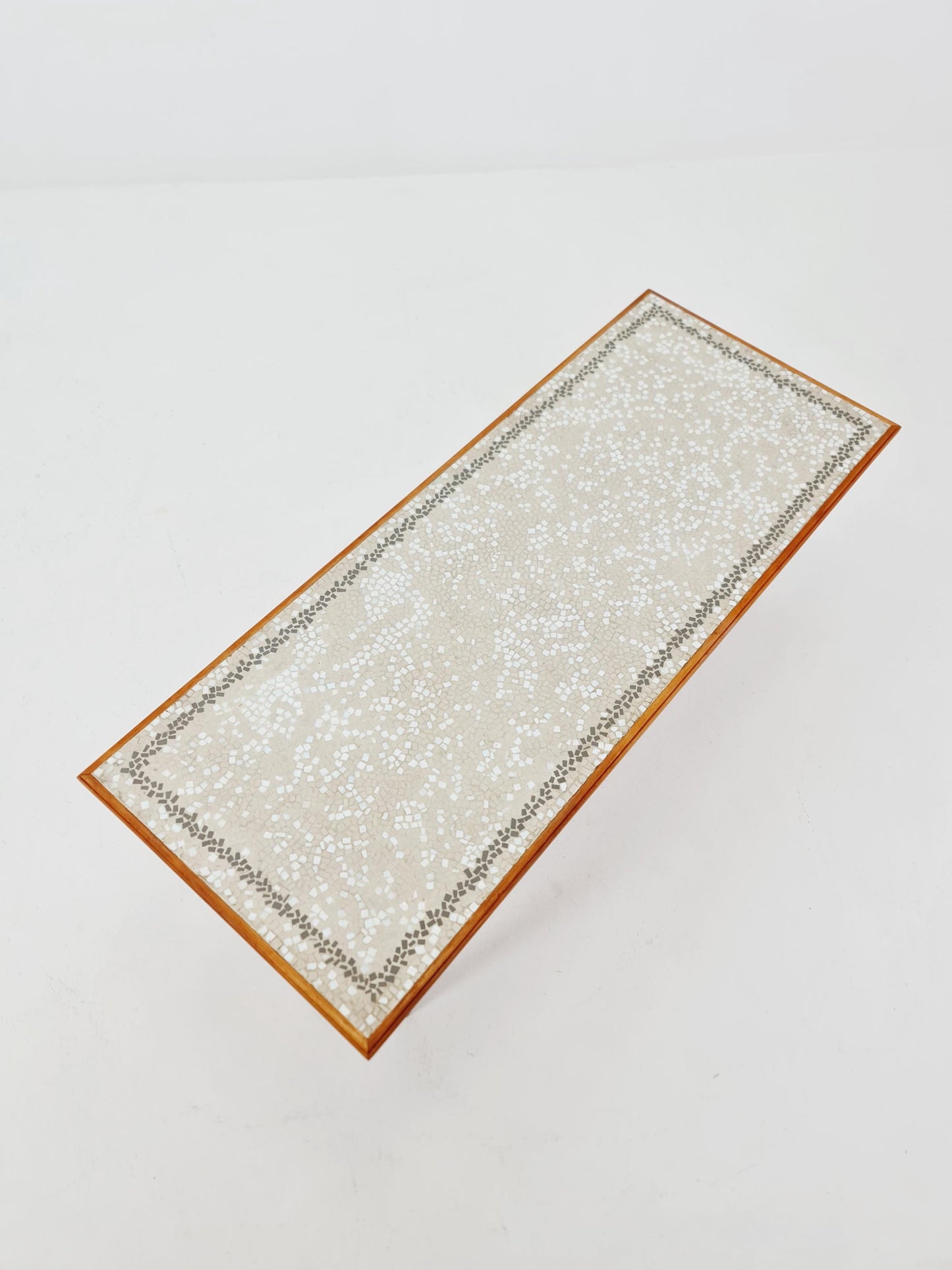 Unique mosaic & solid Wood coffee table 1950s