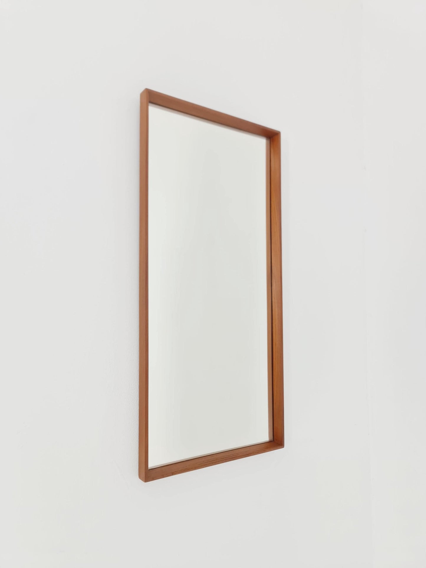 Teak Danish mid-century Modern wall-mounted mirror, 1960s