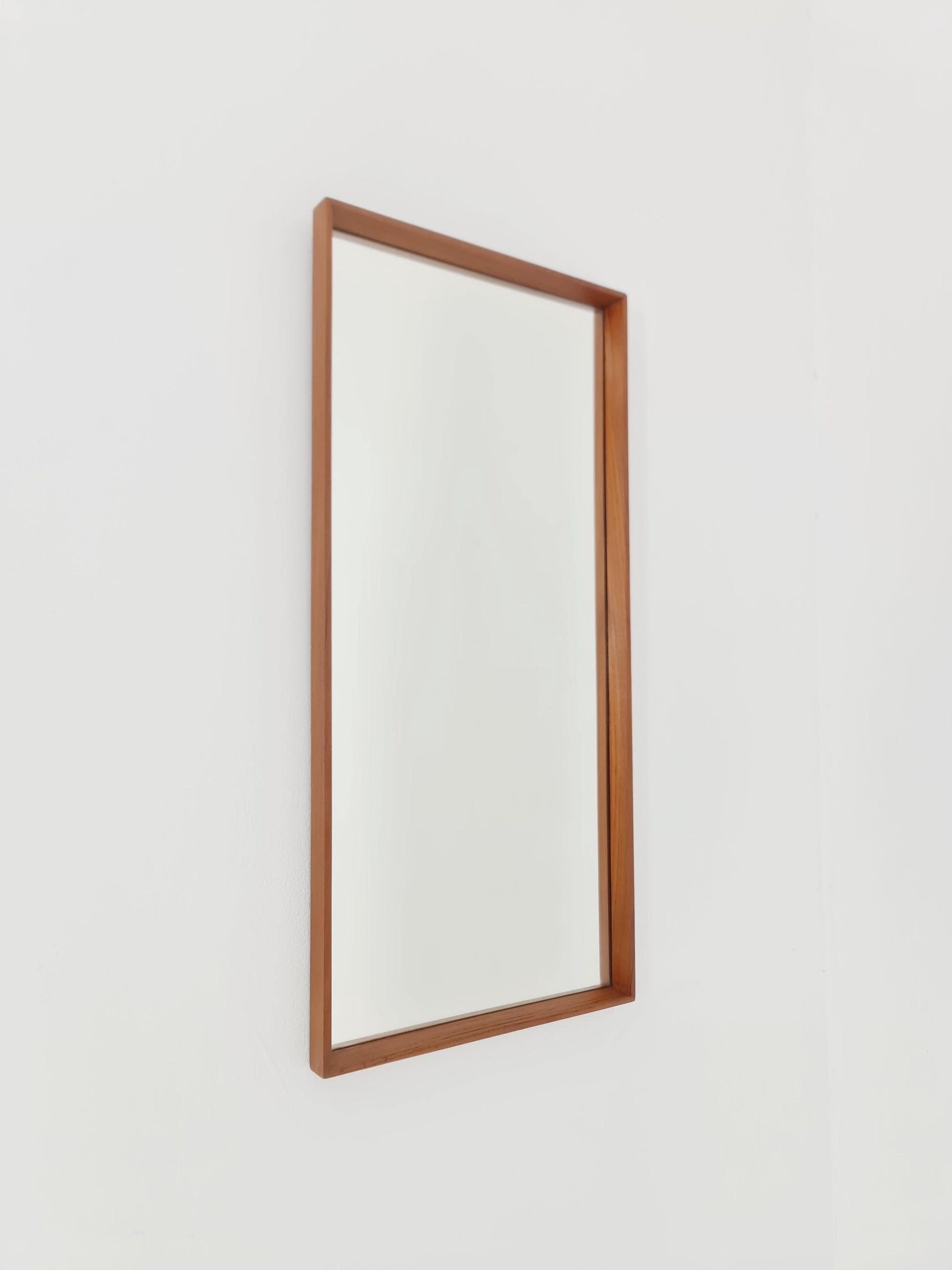 Teak Danish mid-century Modern wall-mounted mirror, 1960s