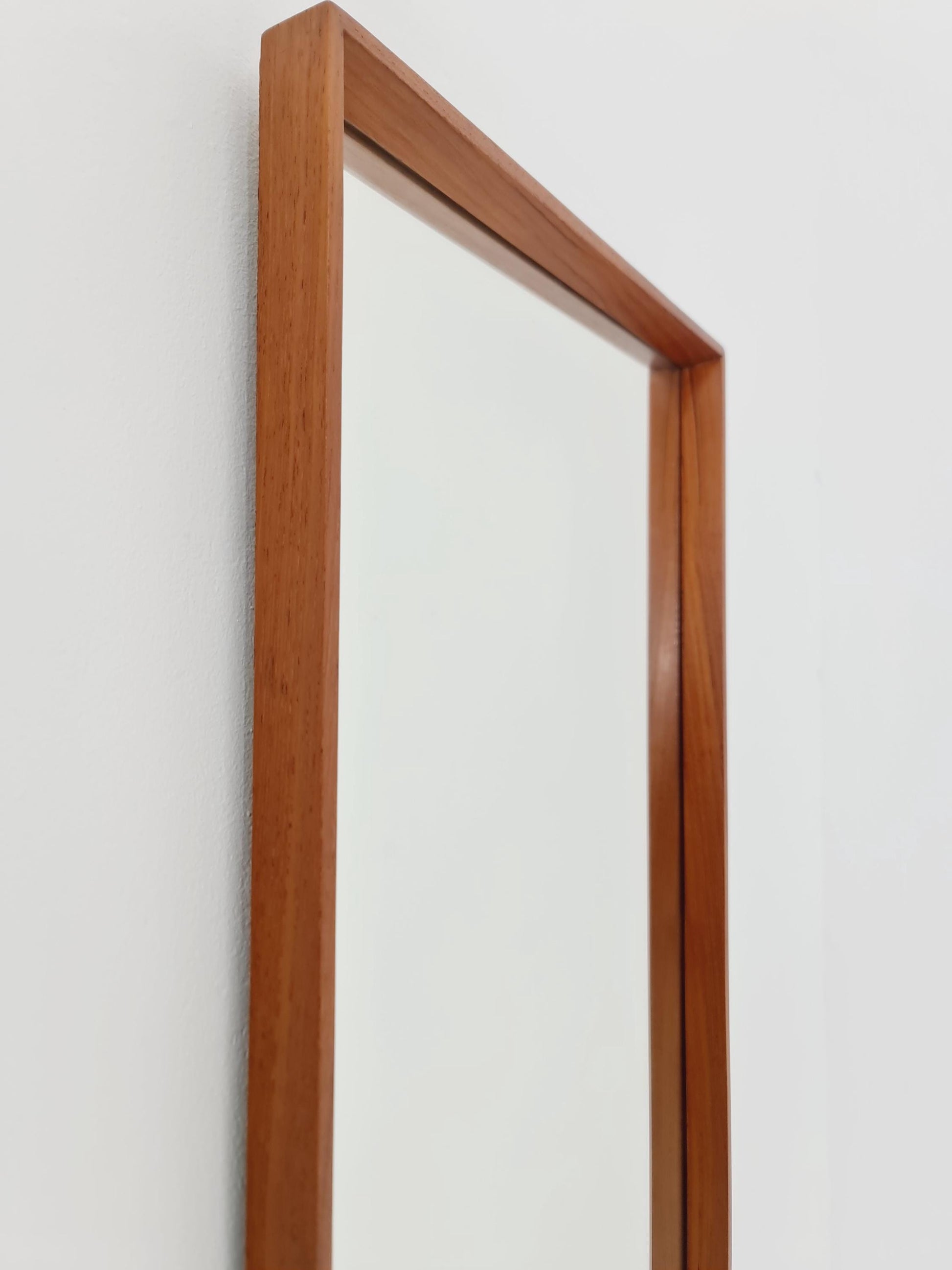 Teak Danish mid-century Modern wall-mounted mirror, 1960s