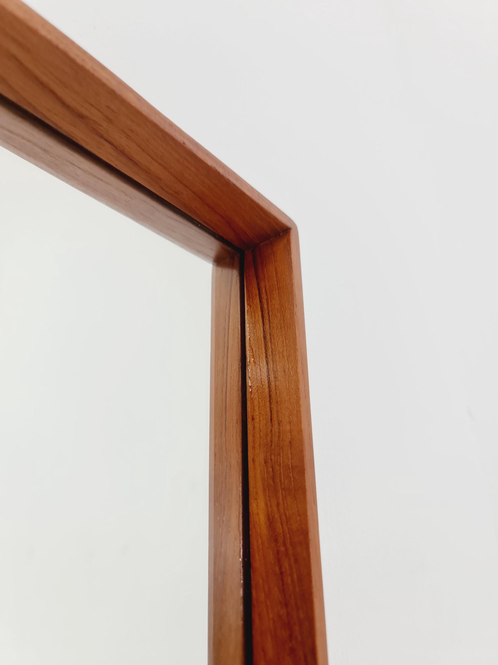 Teak Danish mid-century Modern wall-mounted mirror, 1960s