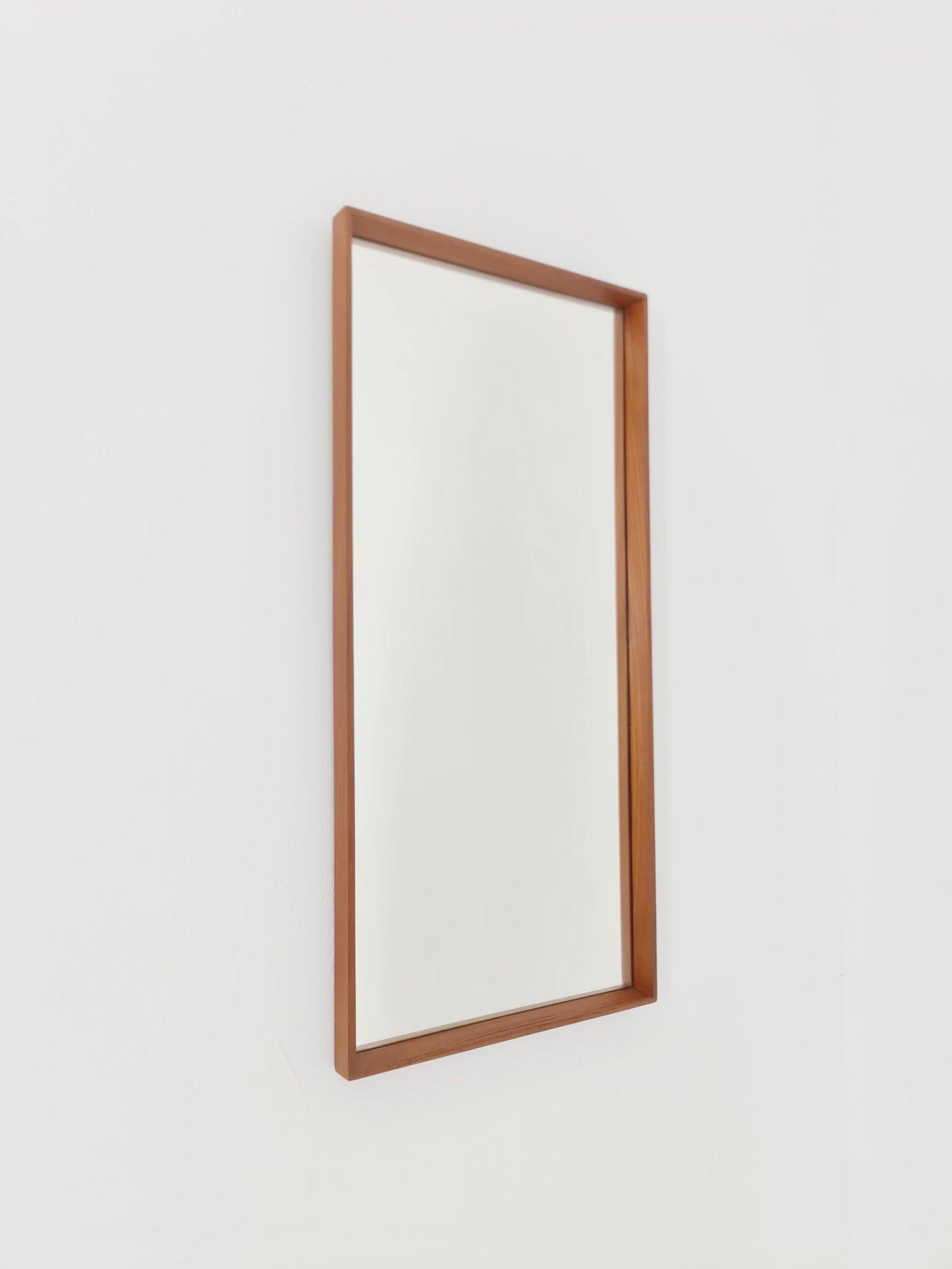 Teak Danish mid-century Modern wall-mounted mirror, 1960s