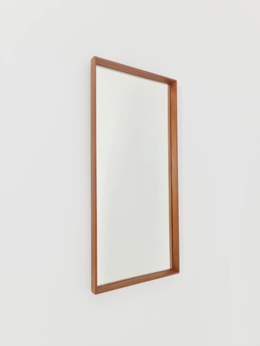 Teak Danish mid-century Modern wall-mounted mirror, 1960s