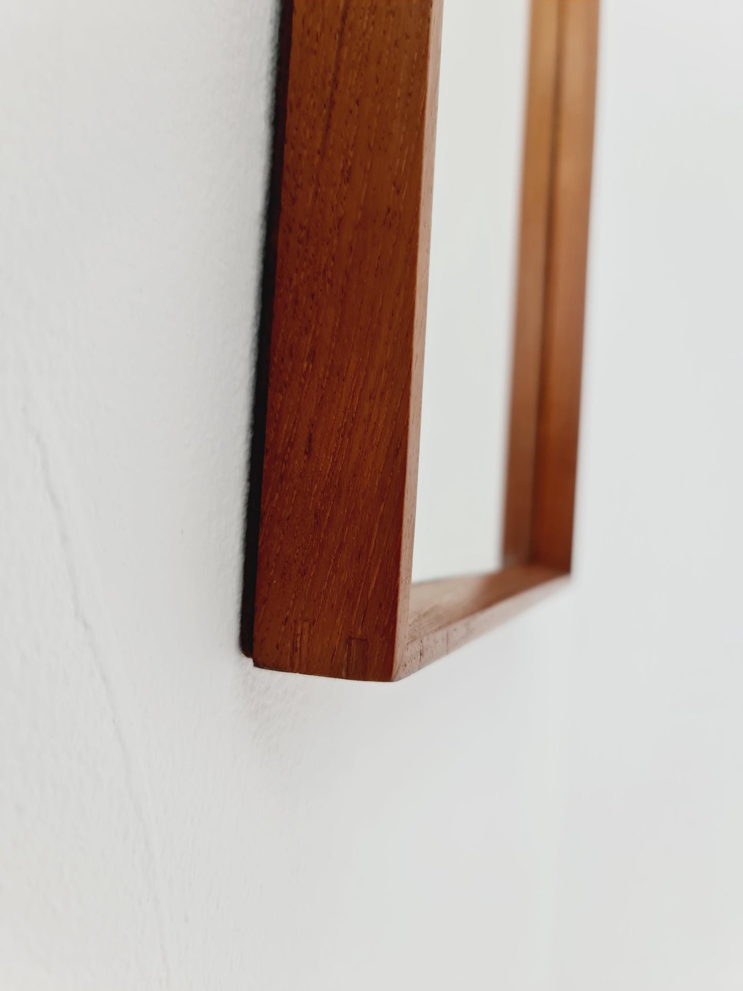 Teak Danish mid-century Modern wall-mounted mirror, 1960s