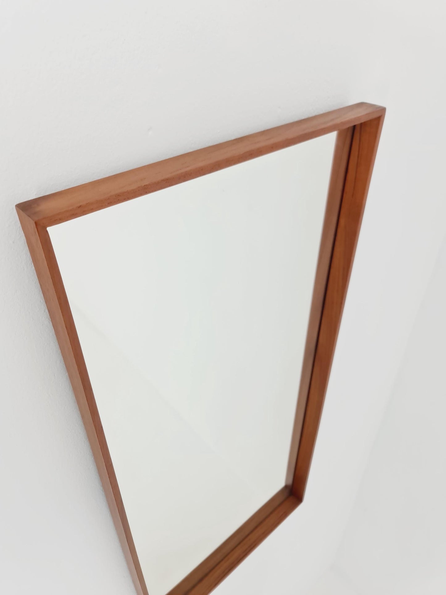Teak Danish mid-century Modern wall-mounted mirror, 1960s