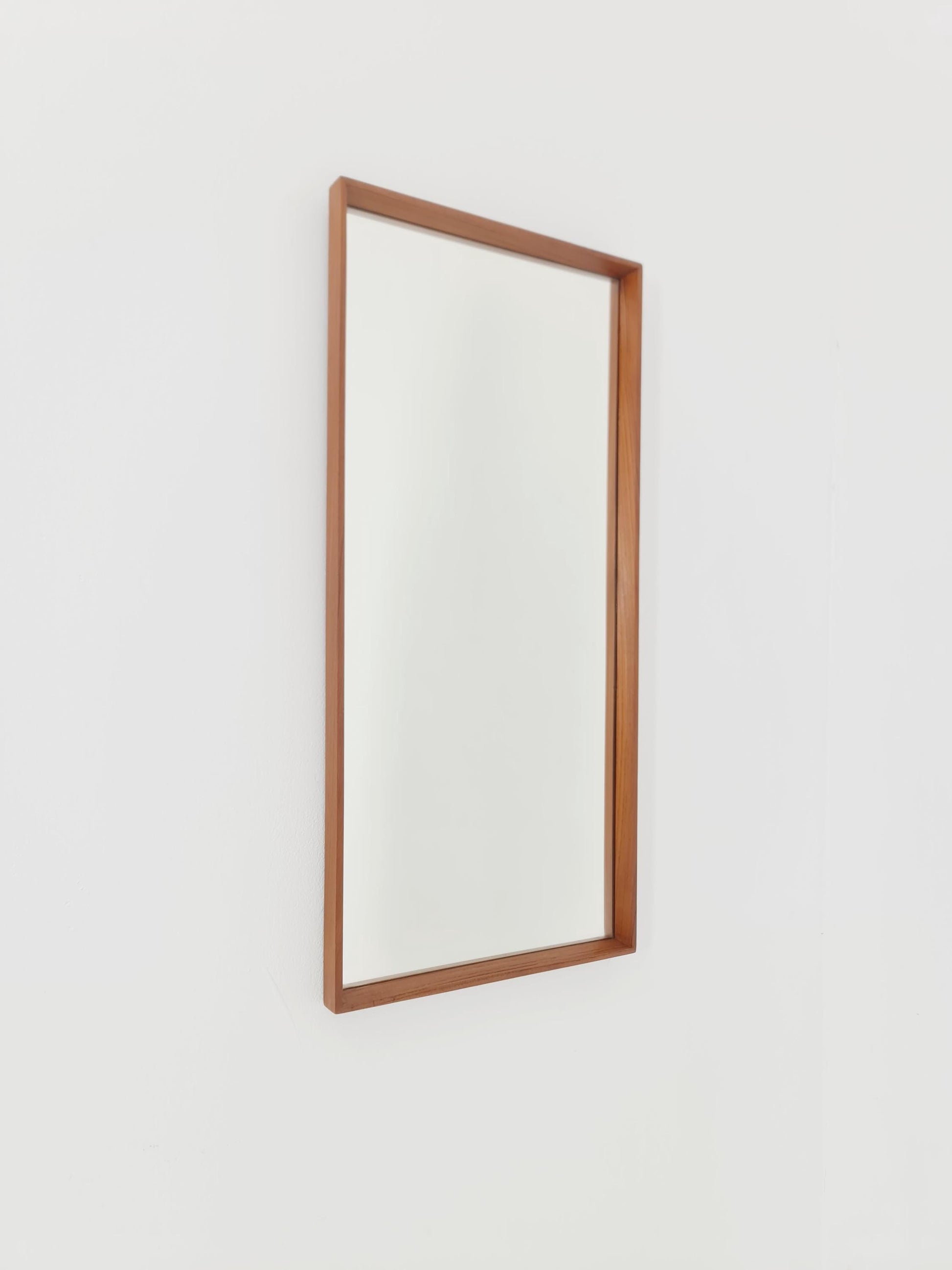 Teak Danish mid-century Modern wall-mounted mirror, 1960s