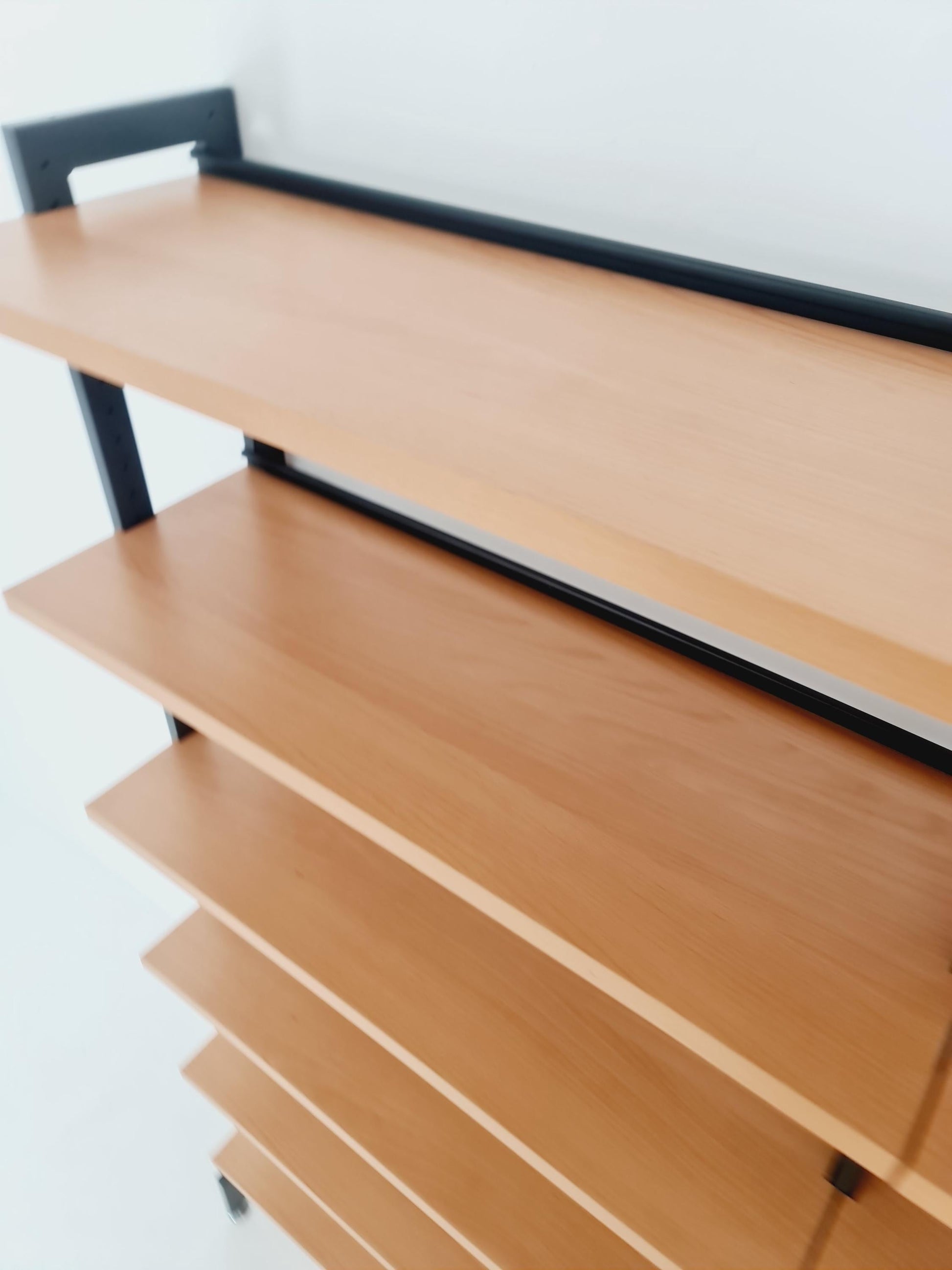Vintage String shelf system formica & metal Olof Pira Sweden, 1990s