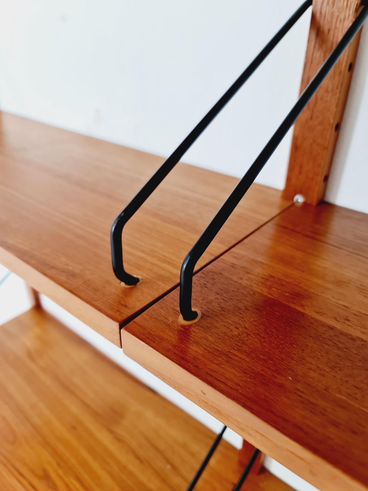 Midcentury Danish Teak Wall-Mounted Shelving Unit, by Royal for Poul Cadovius, 1960s