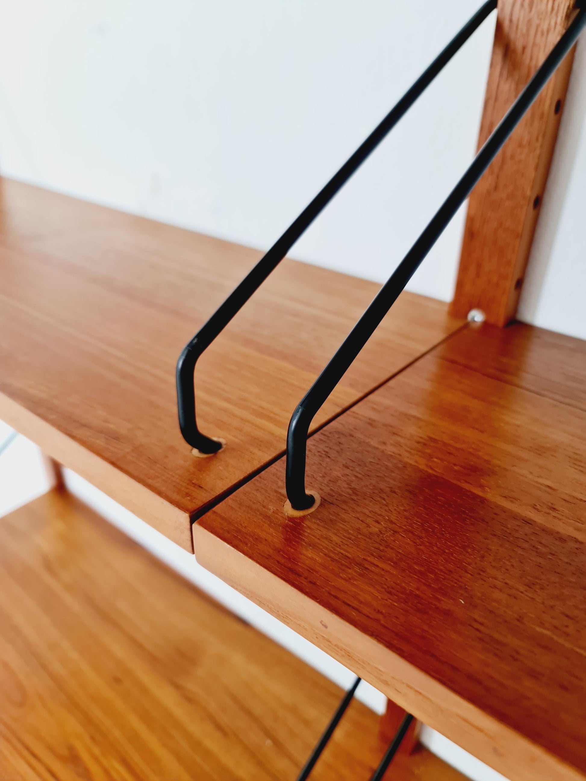 Midcentury Danish Teak Wall-Mounted Shelving Unit, by Royal for Poul Cadovius, 1960s