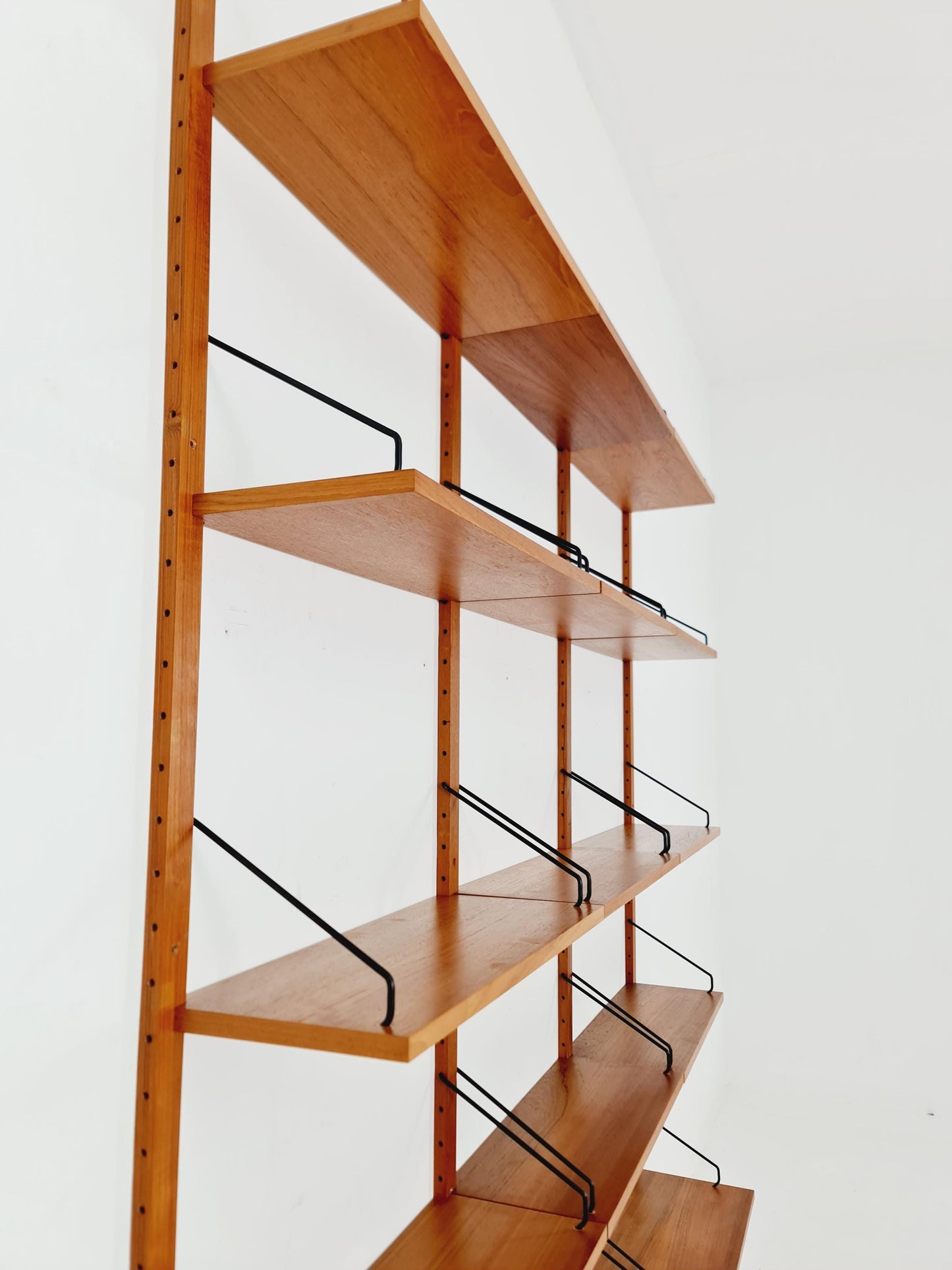 Midcentury Danish Teak Wall-Mounted Shelving Unit, by Royal for Poul Cadovius, 1960s