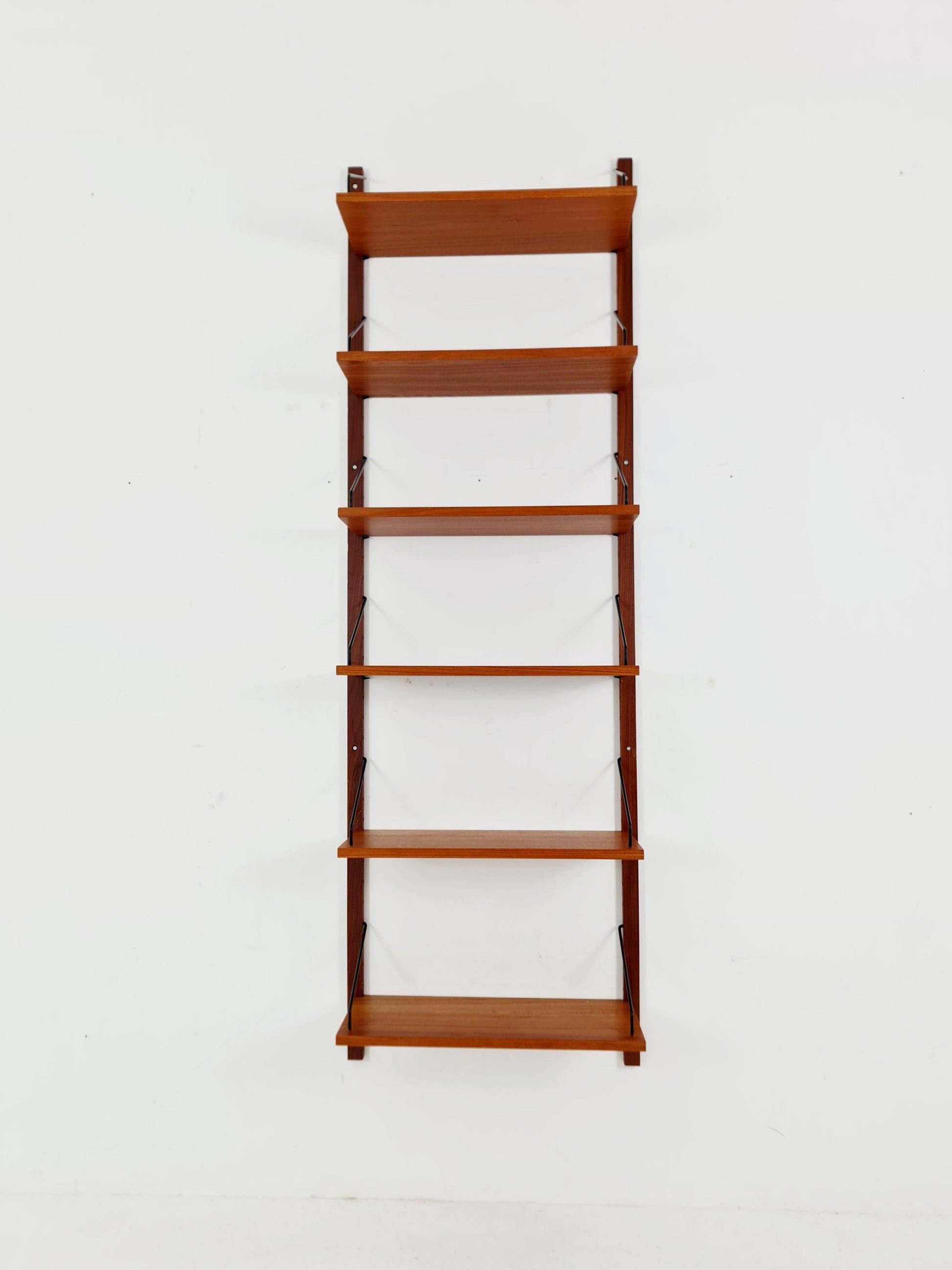 Midcentury Danish Teak Wall-Mounted Shelving Unit, by Royal for Poul Cadovius, 1960s