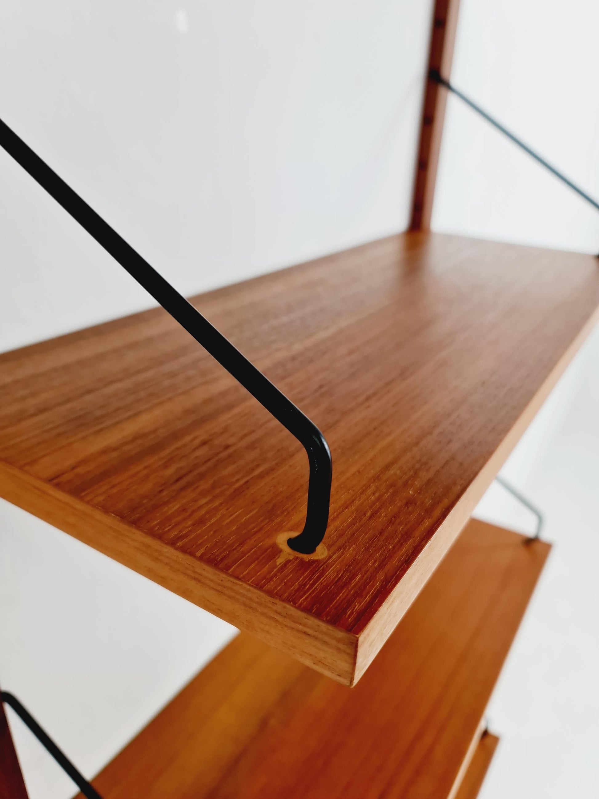 Midcentury Danish Teak Wall-Mounted Shelving Unit, by Royal for Poul Cadovius, 1960s