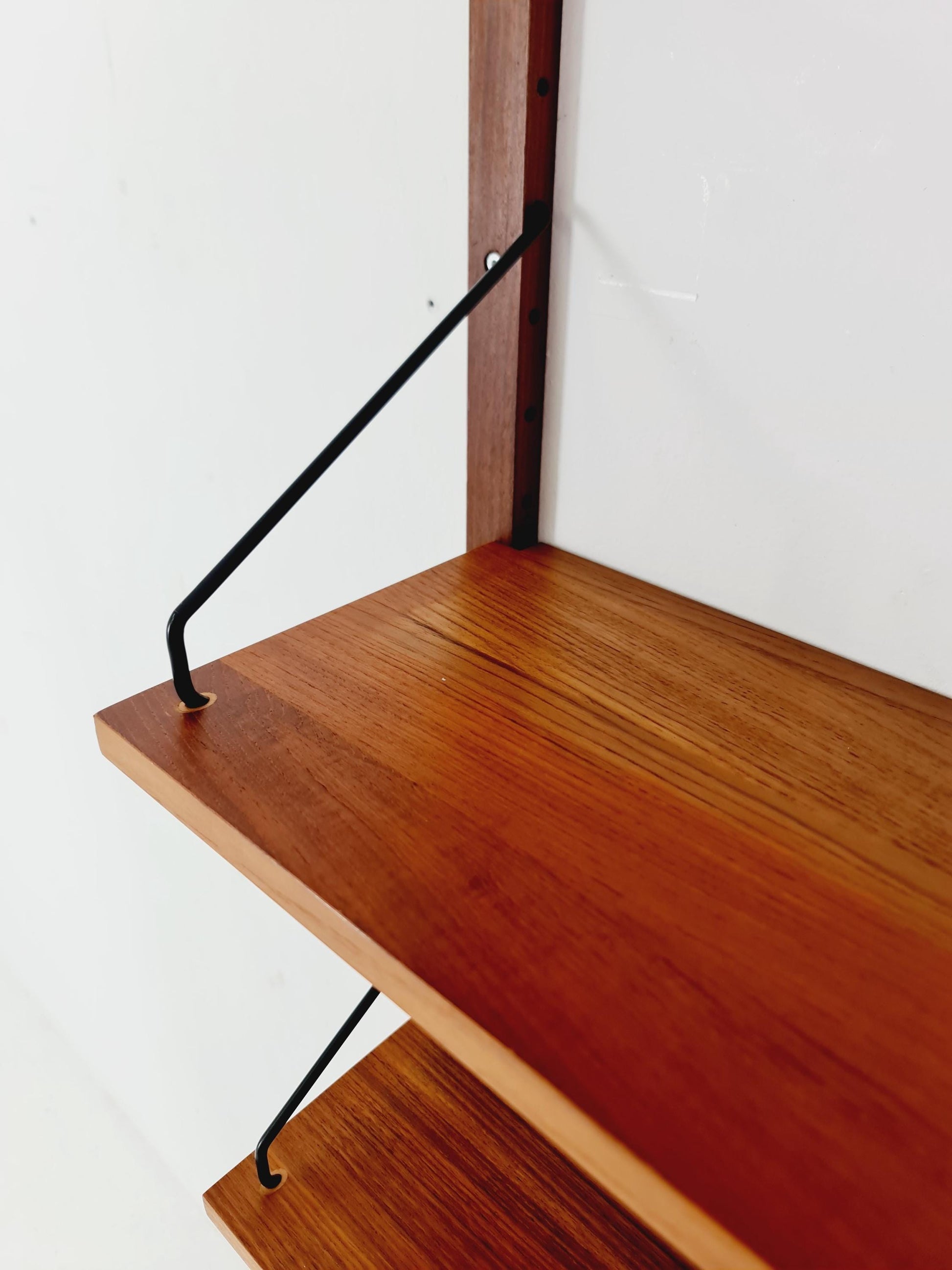 Midcentury Danish Teak Wall-Mounted Shelving Unit, by Royal for Poul Cadovius, 1960s