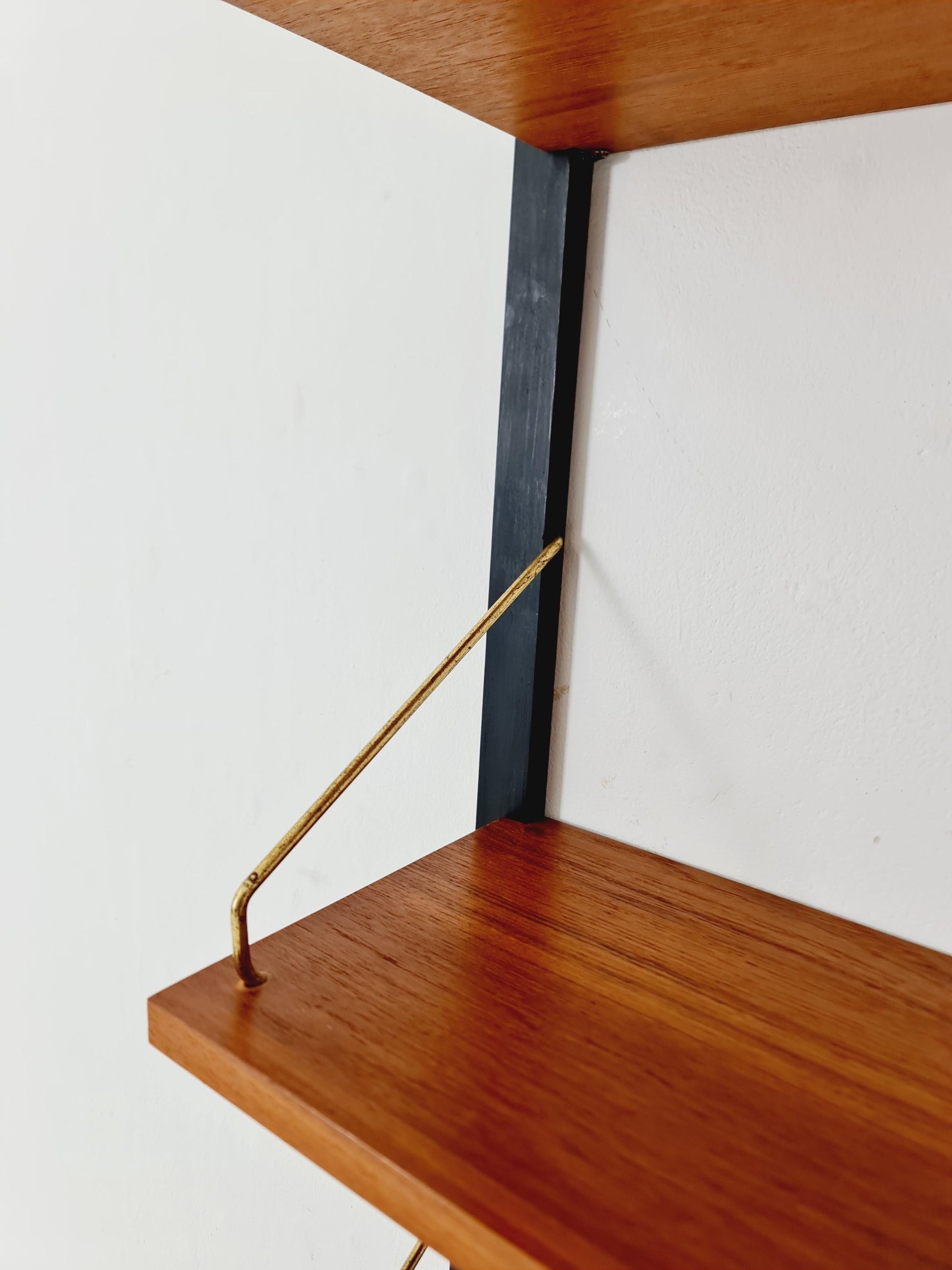 Midcentury Danish Teak Wall-Mounted Shelving Unit, by Royal for Poul Cadovius, 1960s