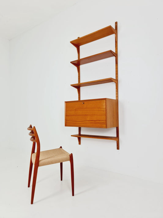 Mid century Single Danish Teak Wall Unit by Poul Cadovius for Cado, Denmark, 1960s
