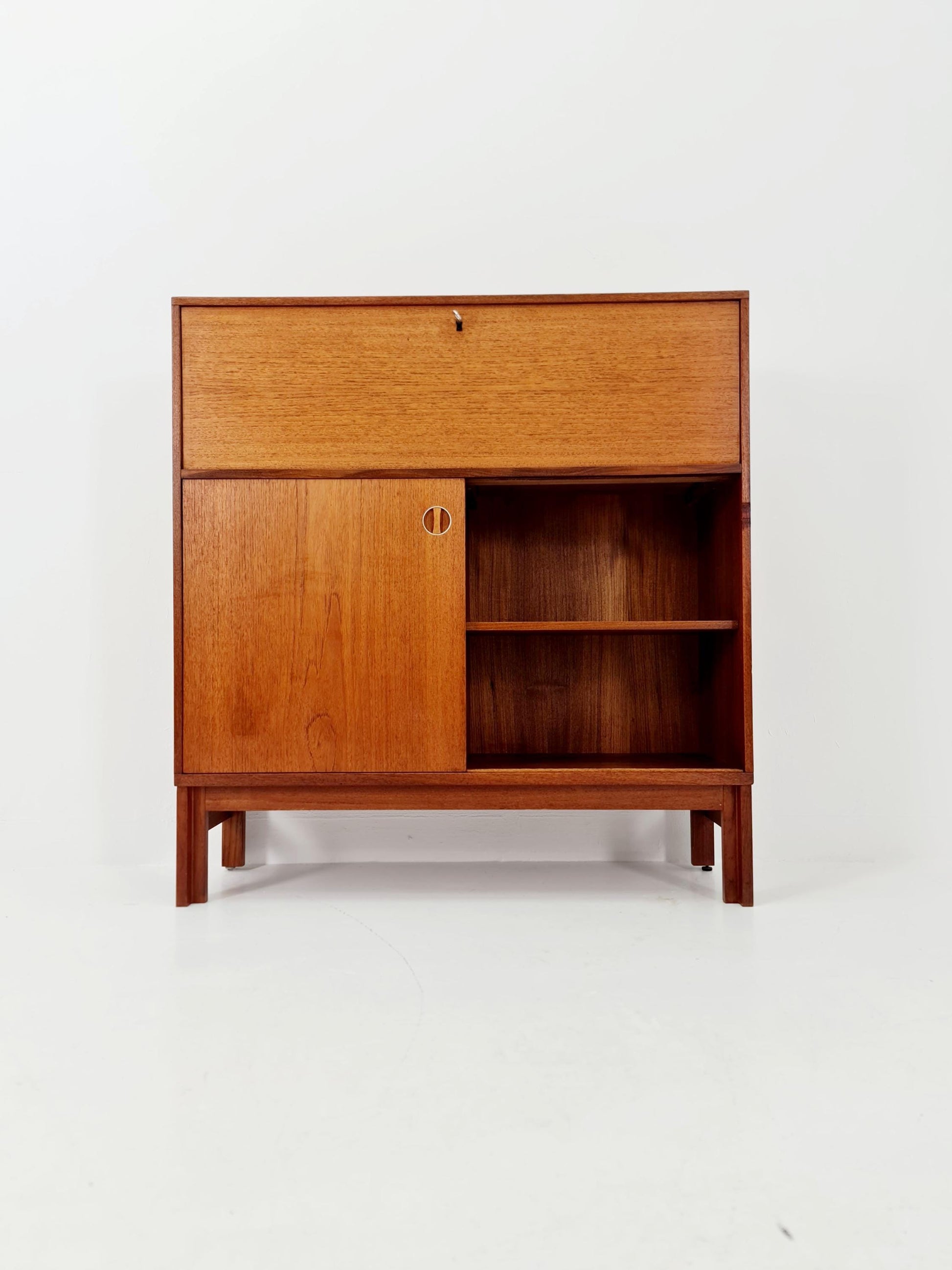 Vintage teak danish Highboard /Secretary By Bräntorps Fiesta library , 1960s