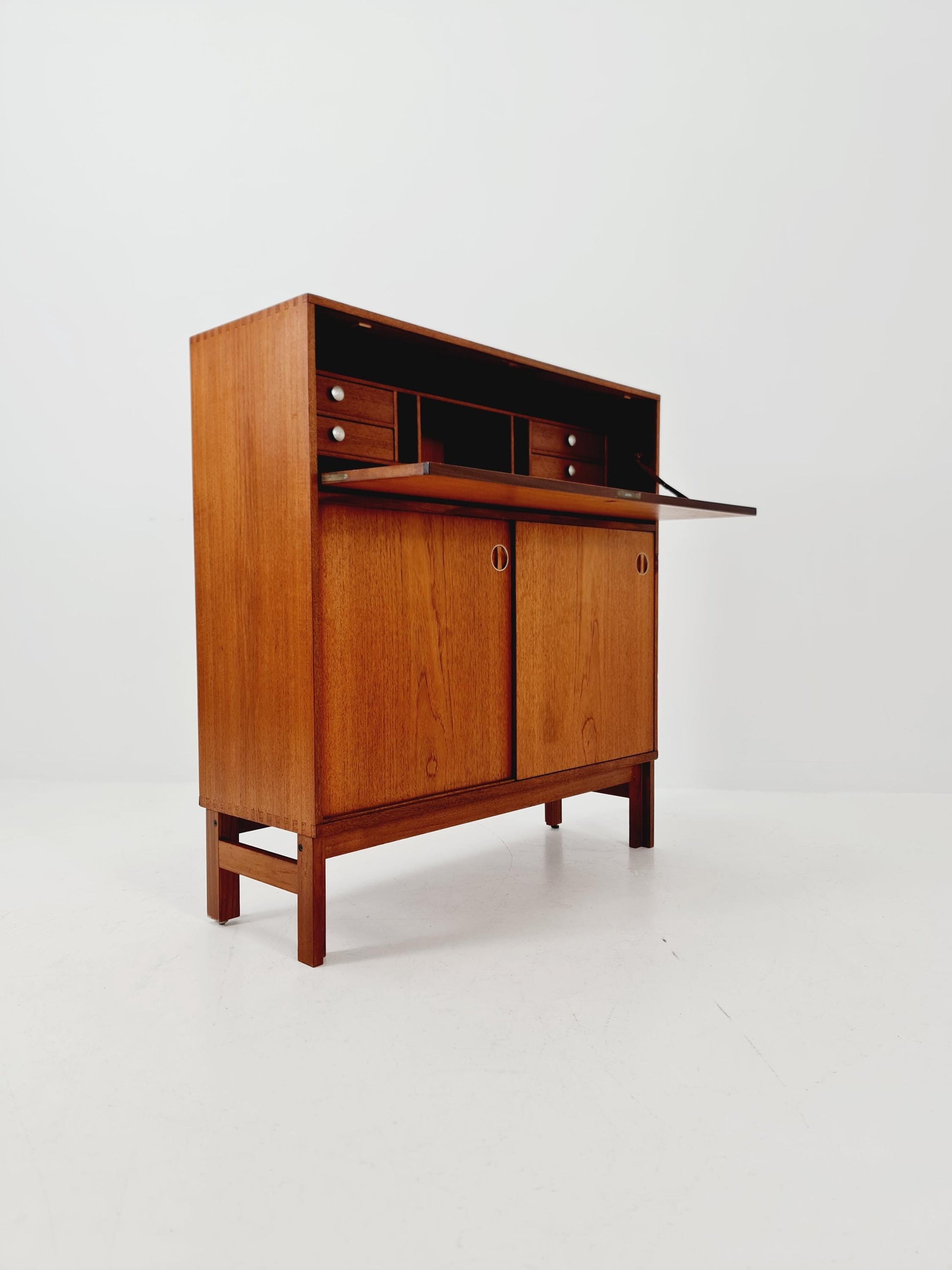 Vintage teak danish Highboard /Secretary By Bräntorps Fiesta library , 1960s